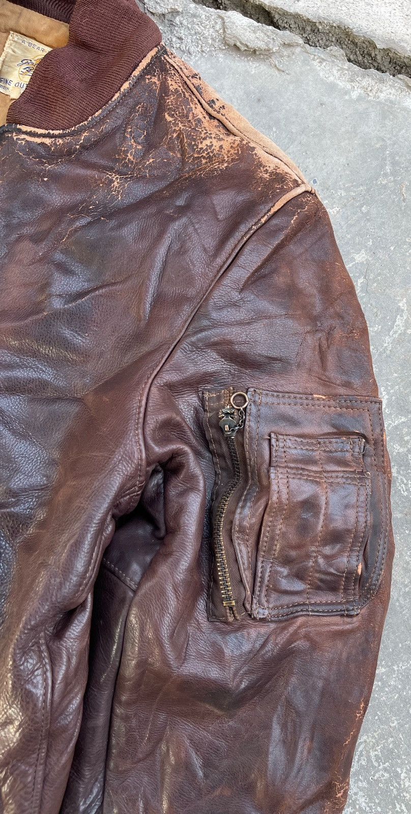 Golden Bear 🔥Vintage Golden Bear Genuine Leather Flight Bomber Jacket Size US M / EU 48-50 / 2 - 10 Thumbnail