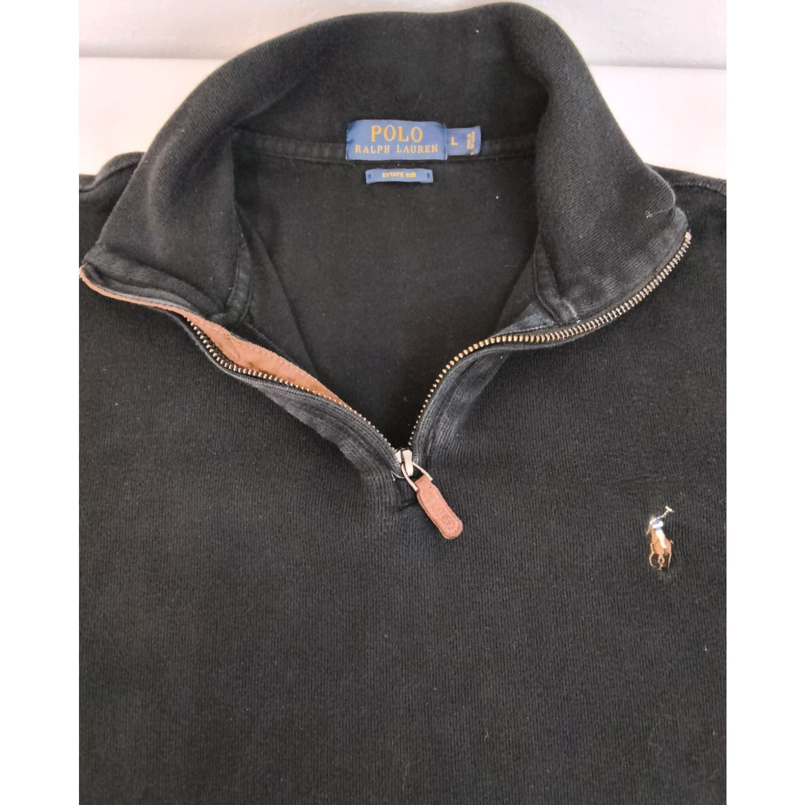 Polo Ralph Lauren Polo Ralph Lauren Estate Rib 1/4 Zip Sweater Men's L Black Size US L / EU 52-54 / 3 - 4 Thumbnail