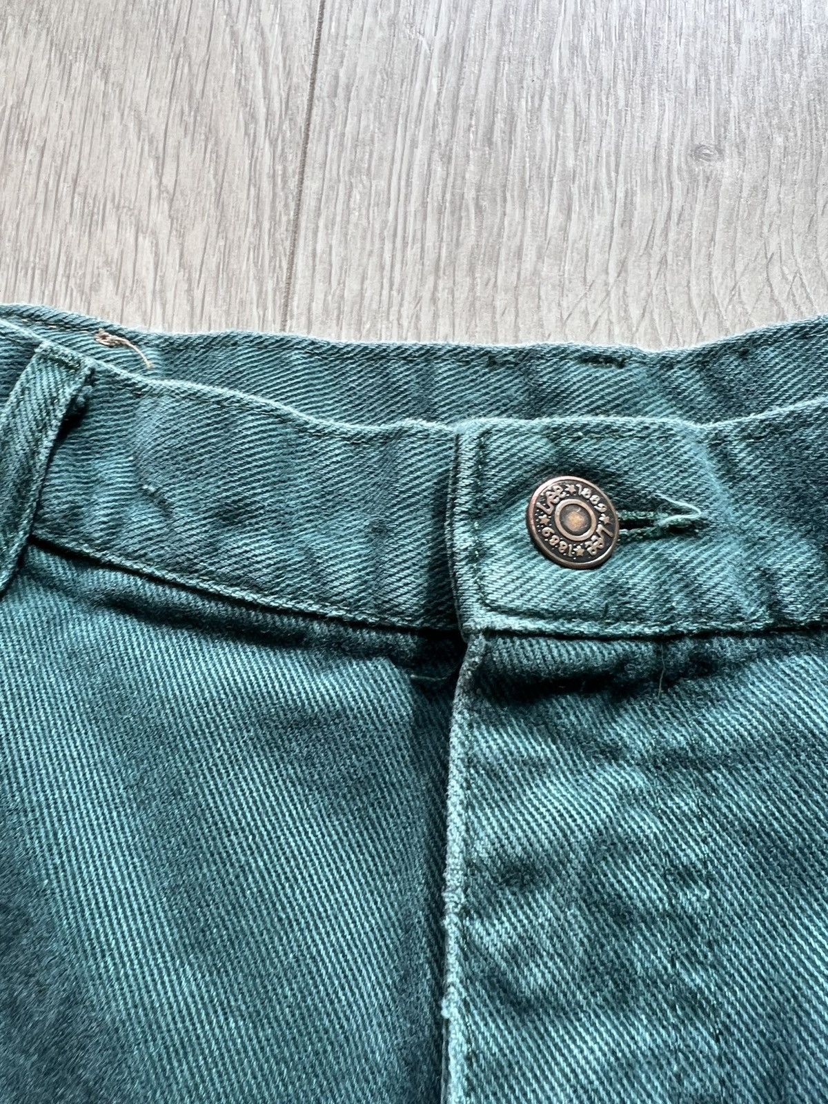 Lee × Vintage Vintage 80s Lee Denim Jeans Forest Green Made In USA 36 x 29 Size US 36 / EU 52 - 7 Thumbnail