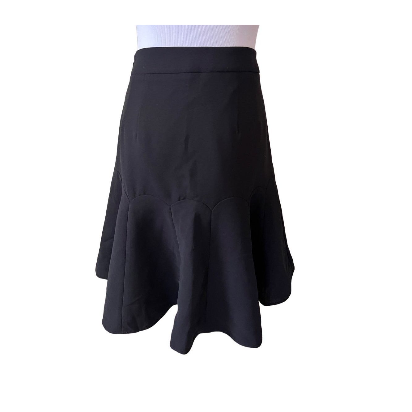 Robert Talbott Talbot's Petite Black Scalloped Tulip Flare Skirt 4P Size 27" / US 4 / IT 40 - 3 Thumbnail