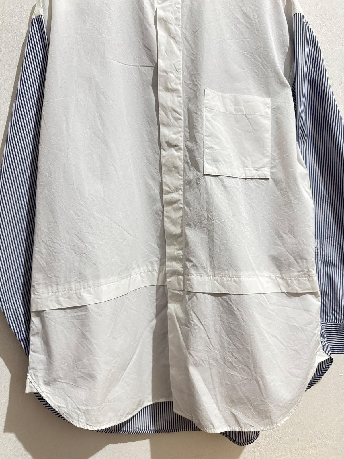 Jil Sander × Uniqlo Uniqlo x Jil sander stripe oversize hidden button Shirt Size US L / EU 52-54 / 3 - 6 Thumbnail