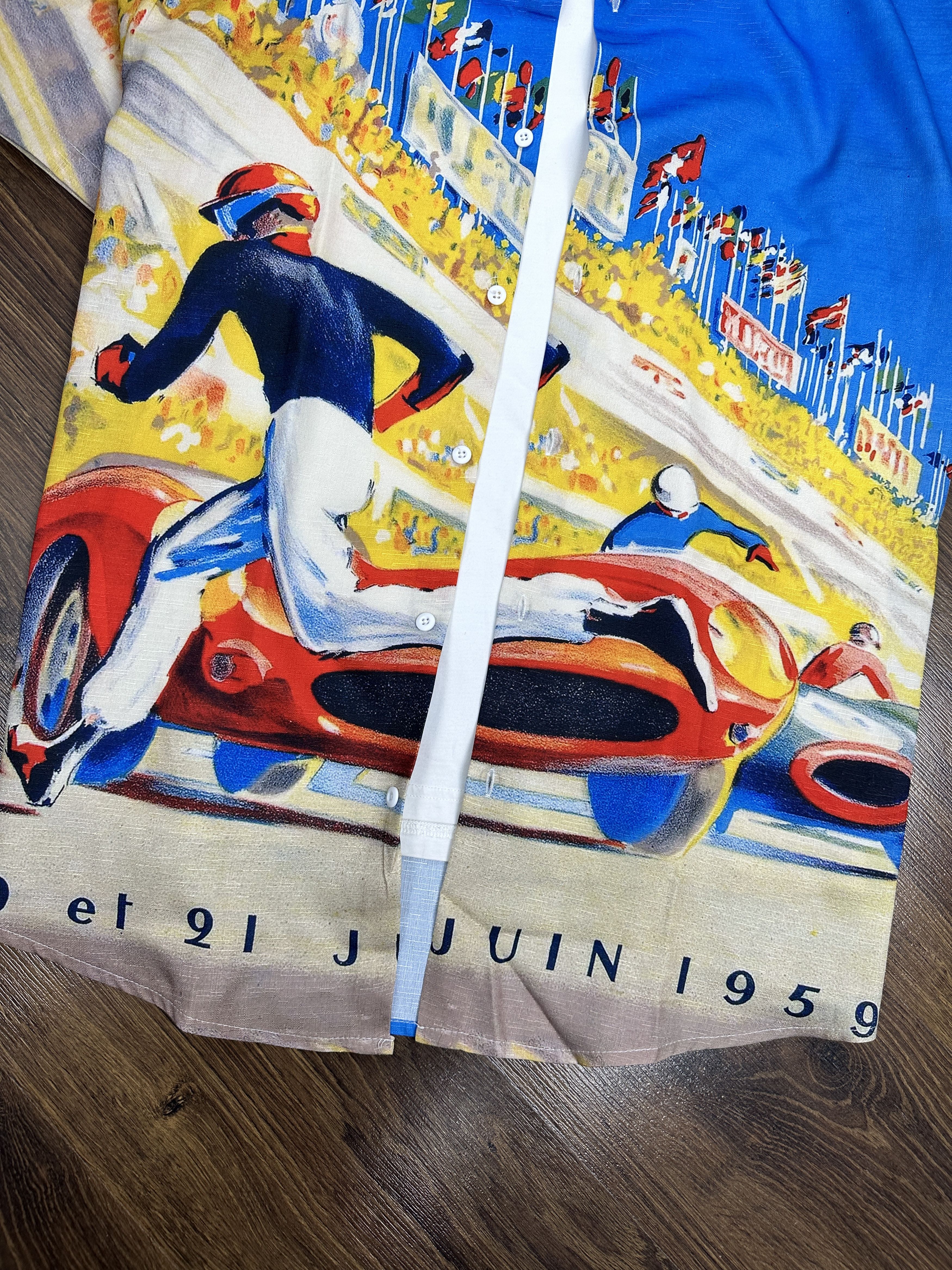Vintage Le Mans France 1959 Vintage Mens Hawaiian Shirt Size US XXL / EU 58 / 5 - 2 Thumbnail
