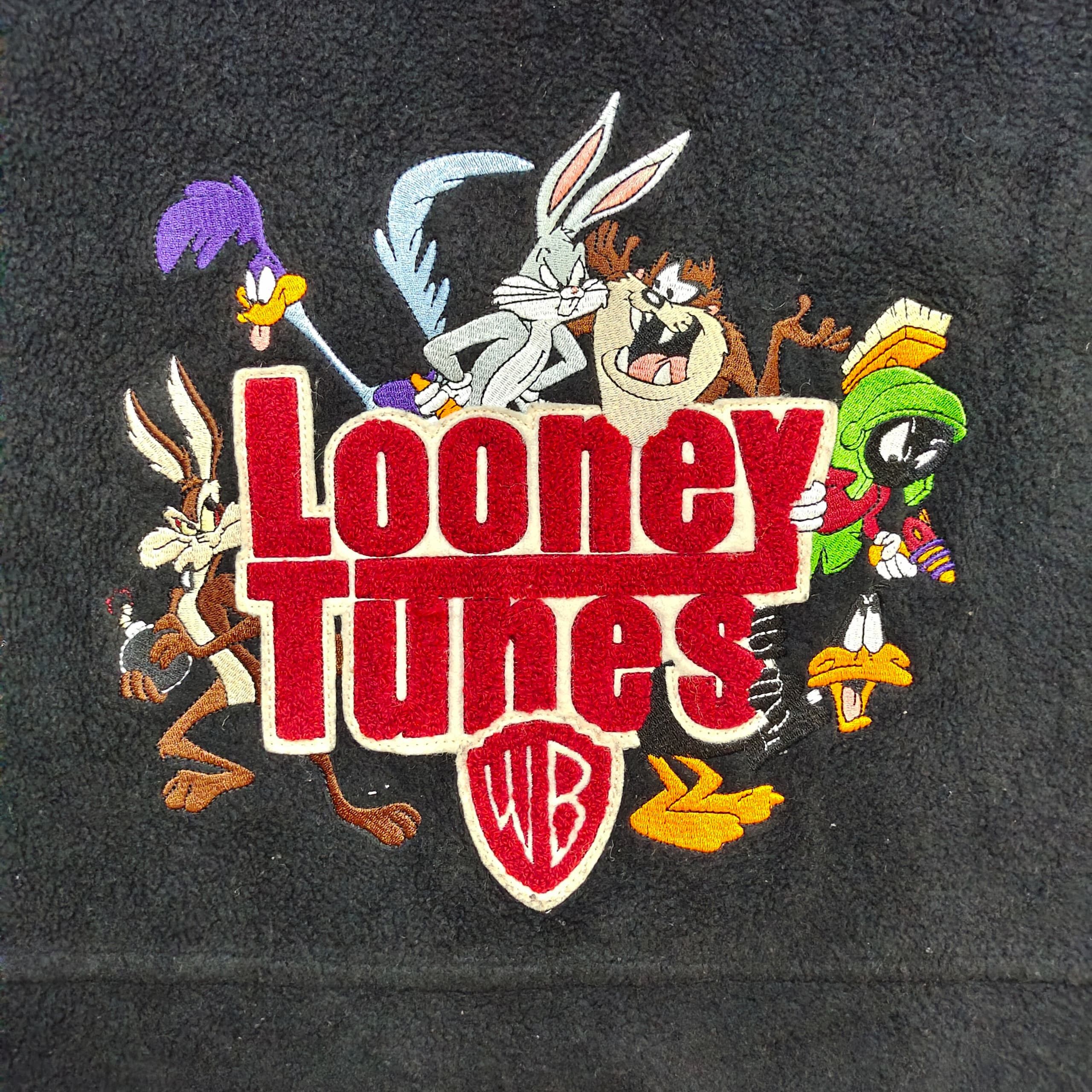 Warner Bros Y2K Looney Tunes Warner Bros Embroidered Fleece Jacket Size US XL / EU 56 / 4 - 10 Thumbnail