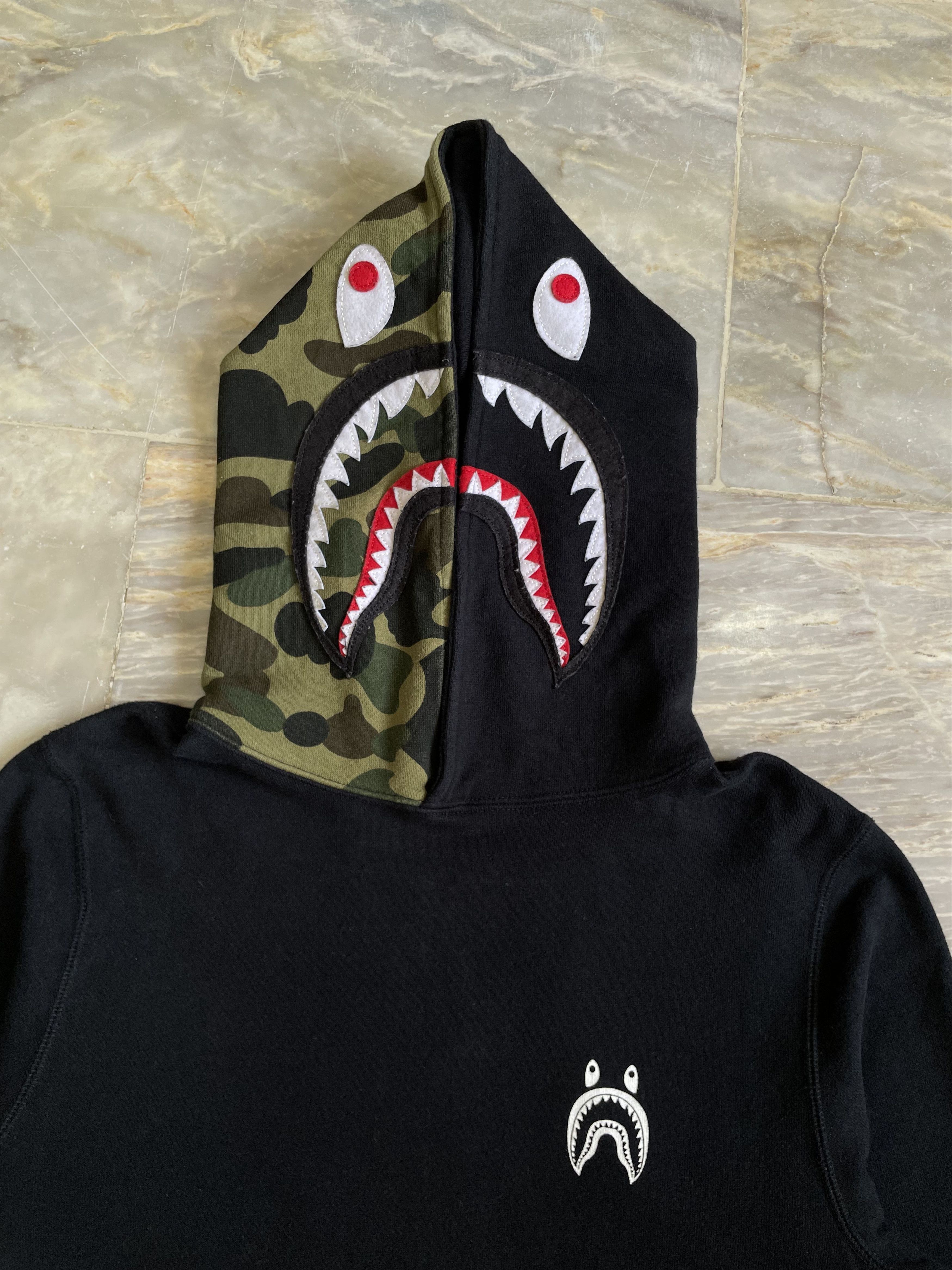 Bape Shark Half Camo Pullover Hoodie