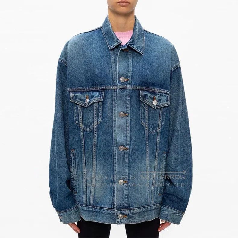 Balenciaga Balenciaga Denim Jacket with Embroidery. Size US XXS / EU 40 - 5 Thumbnail