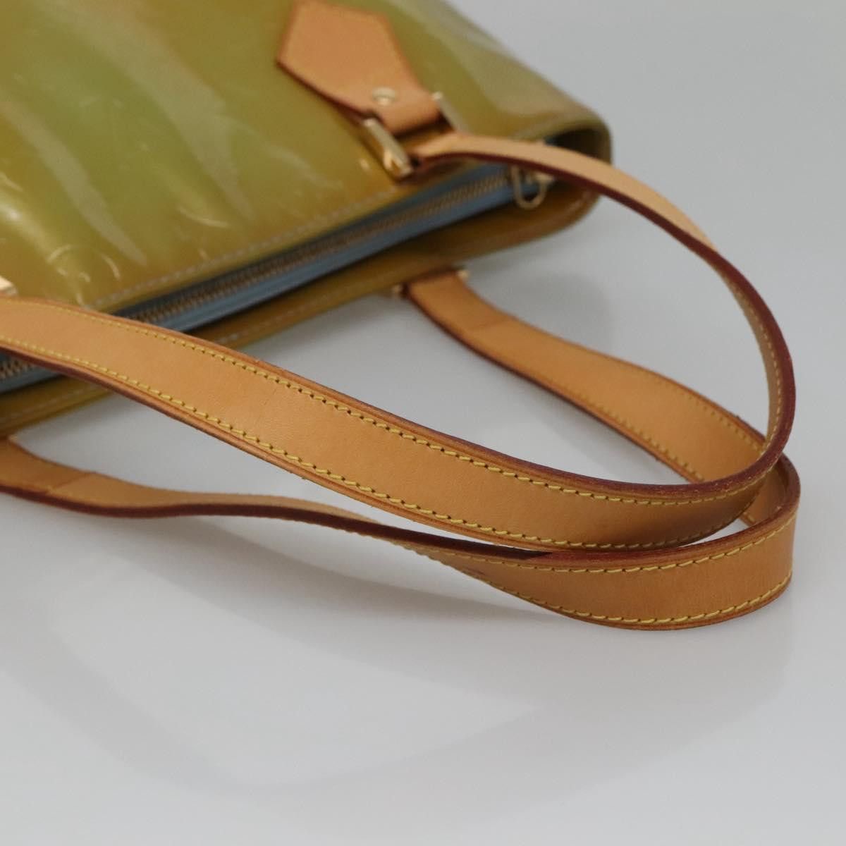 Louis Vuitton LOUIS VUITTON Monogram Vernis Houston Hand Bag Baby Blue Size ONE SIZE - 7 Thumbnail