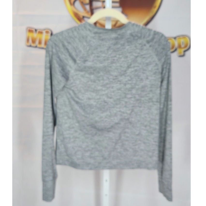 Lands' End Lands' End Girls Heather Gray Long Sleeve Shirt Size XL / US 12-14 / IT 48-50 - 2 Thumbnail