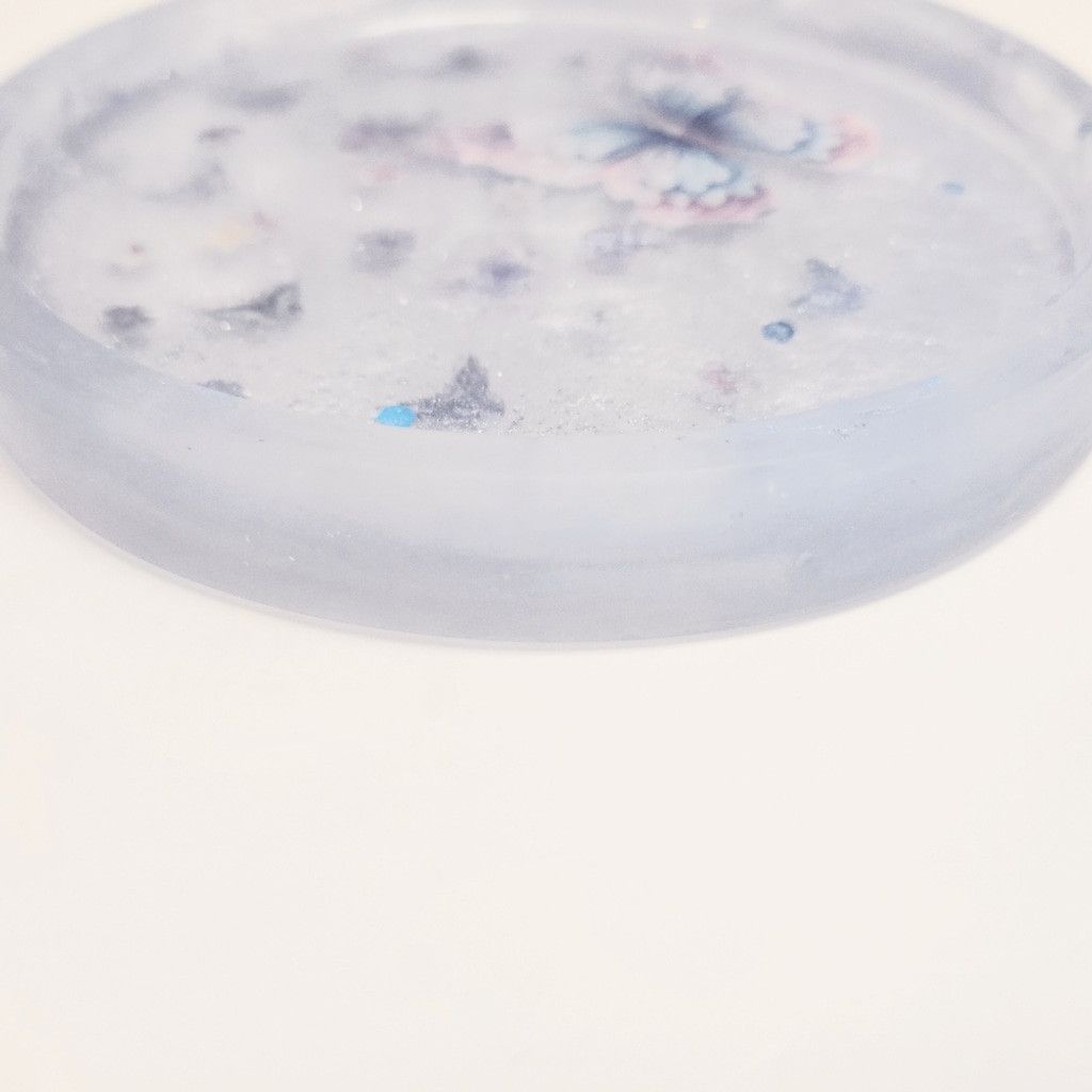 Handmade Iridescent Butterfly Resin Trinket Dish Size ONE SIZE - 4 Thumbnail