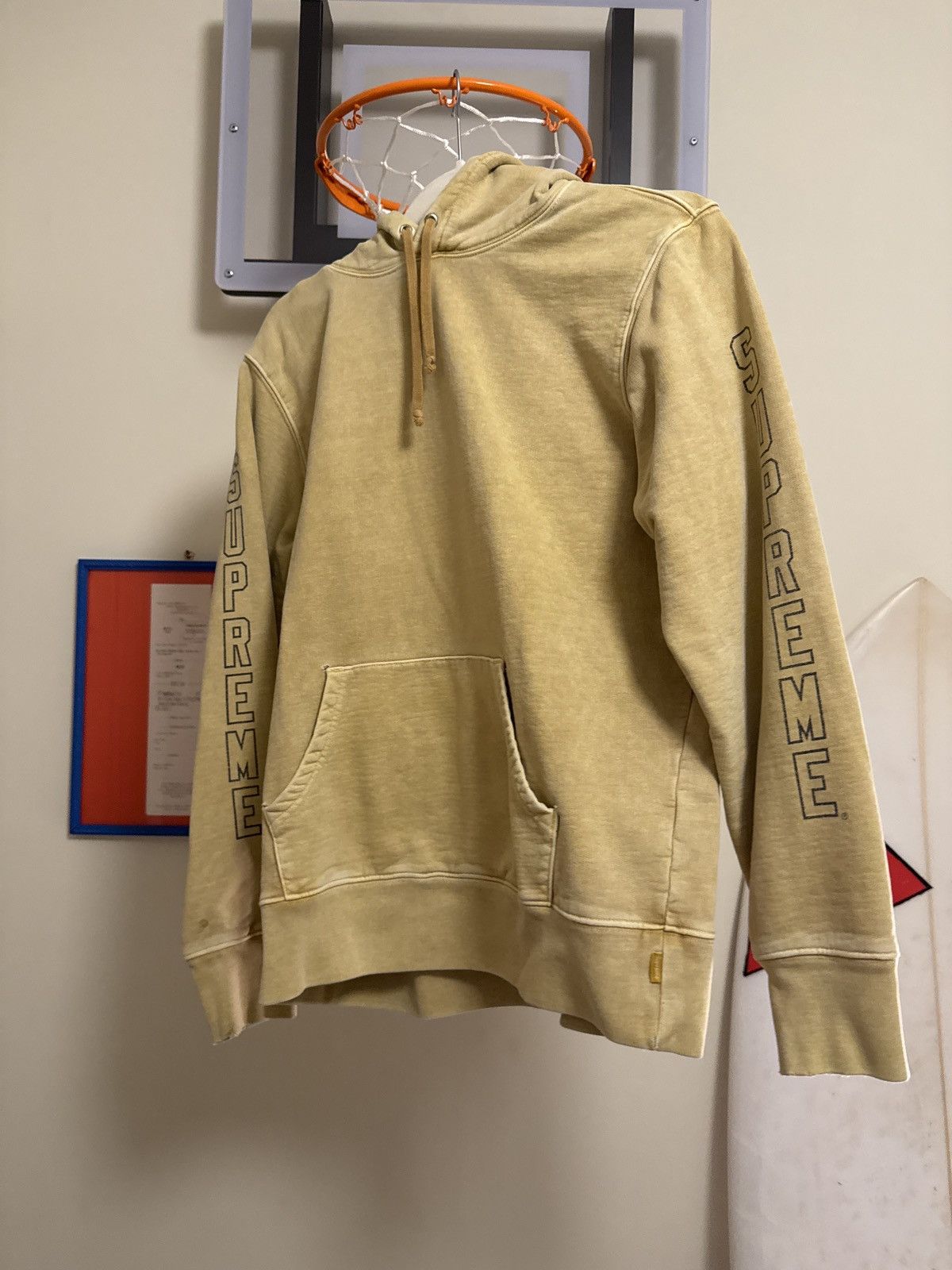 Supreme Supreme overdyed gold pullover hoodie Size US S / EU 44-46 / 1 - 9 Thumbnail