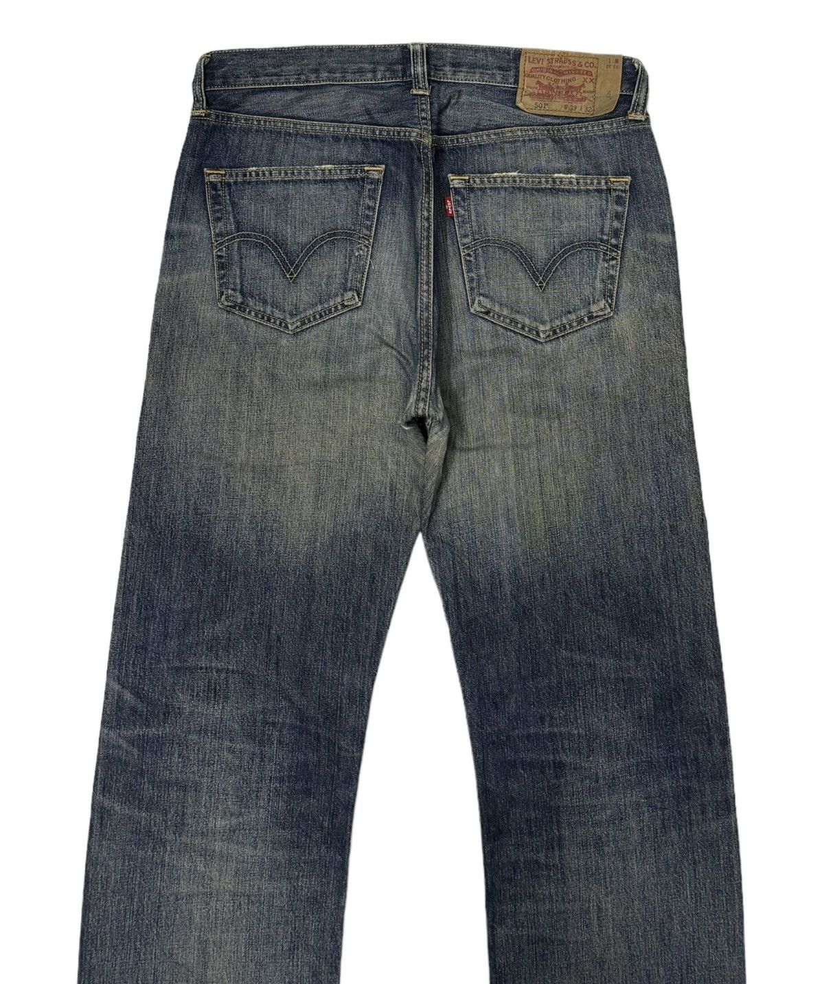 Levi's 🔥VINTAGE LEVIS 501 STRAIGHT LEG BUTTON FLY DENIM JEANS Size US 33 - 6 Thumbnail
