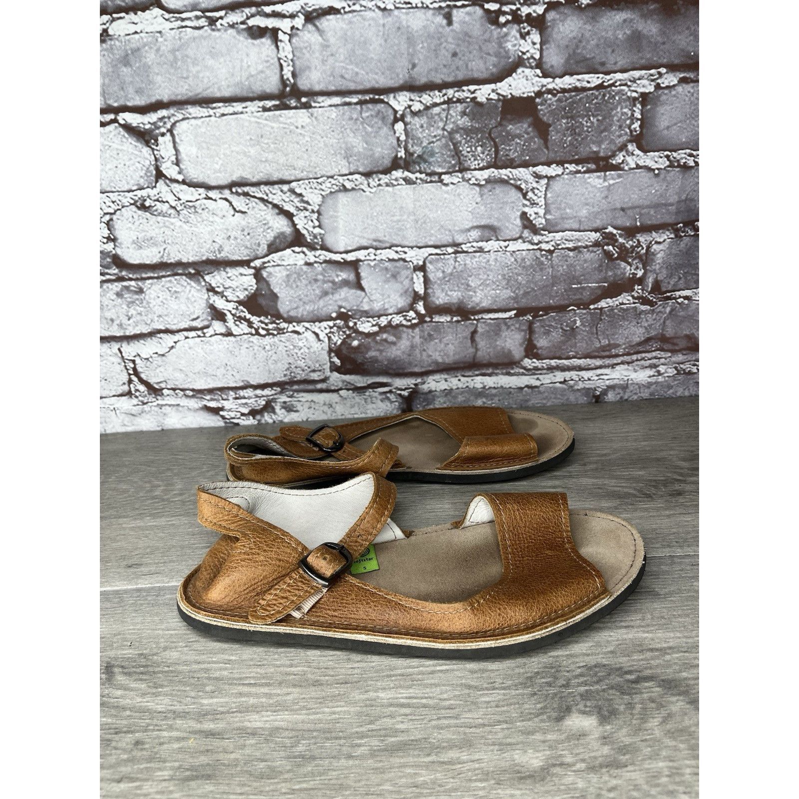 Soulstar Softstar Barefoot Minimalist Brown Leather Ankle Strap Vibra Size US 5 / IT 35 - 13 Thumbnail