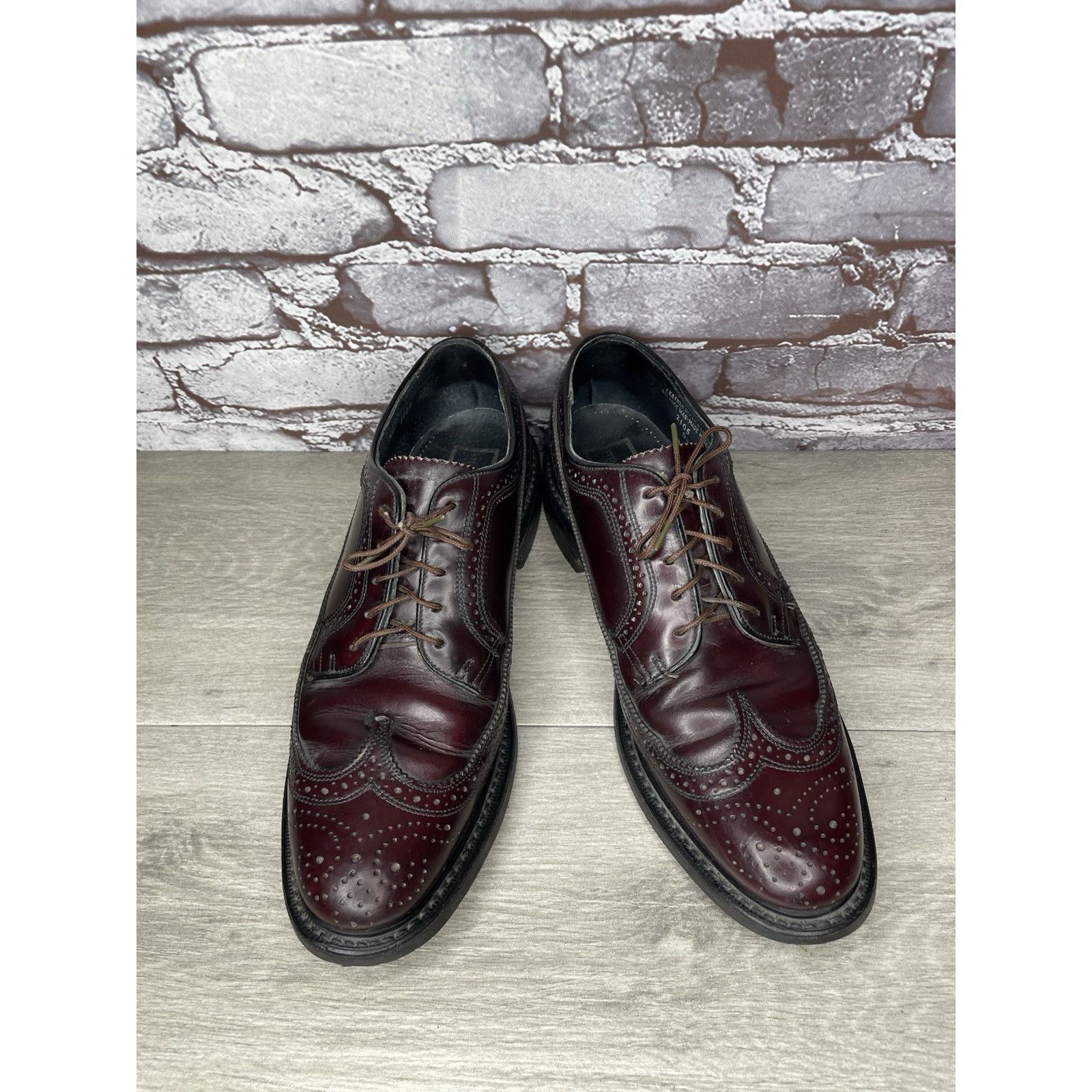 Stuart McGuire Stuart Mcguire LongWing Blucher Burgundy Leather Dress Shoes Size US 10.5 / EU 43-44 - 3 Thumbnail