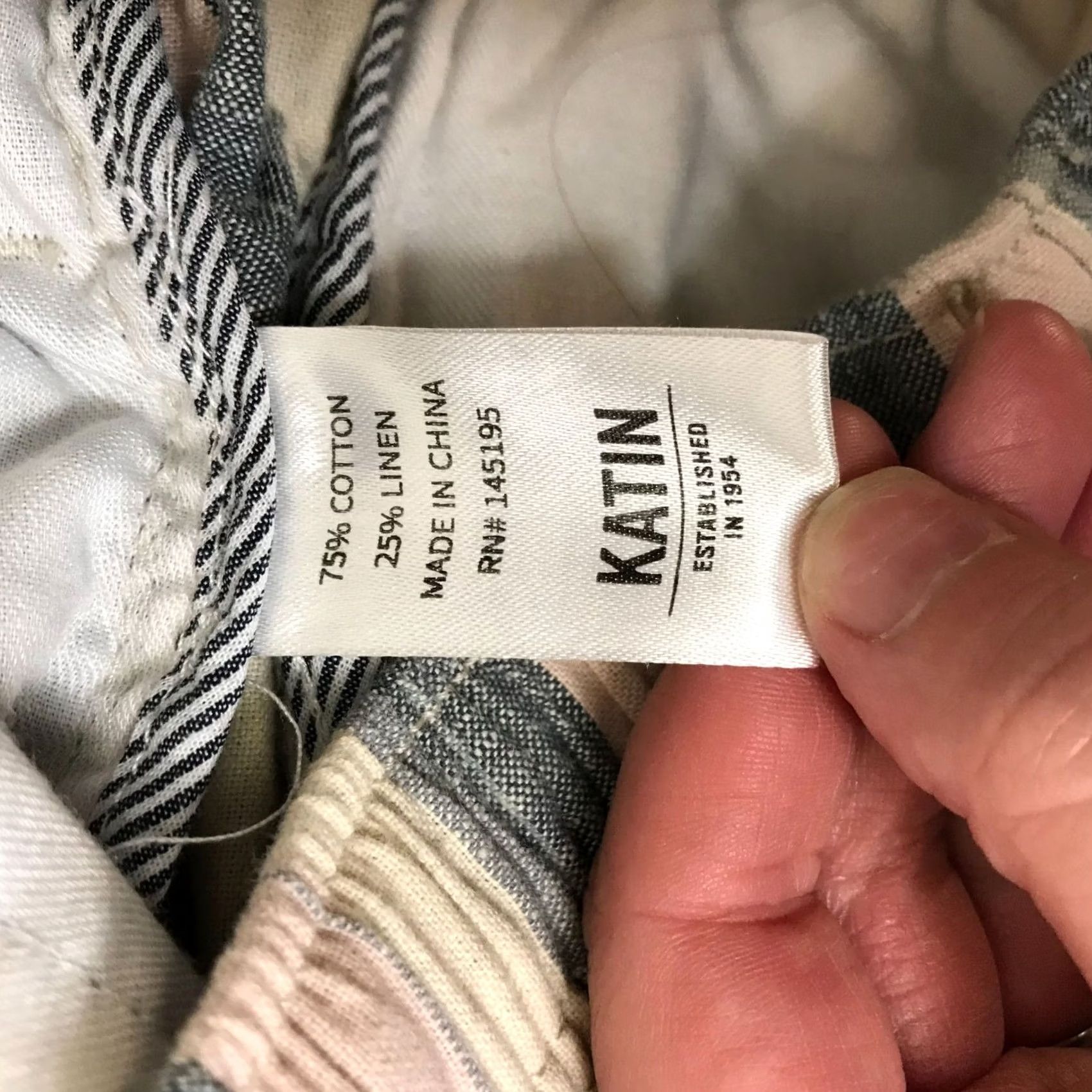 Katin Katin Multicolor Stripe Drawstring Waist Cotton & Linen SHORTS Womens L Size 36" / US 14 / IT 50 - 8 Thumbnail