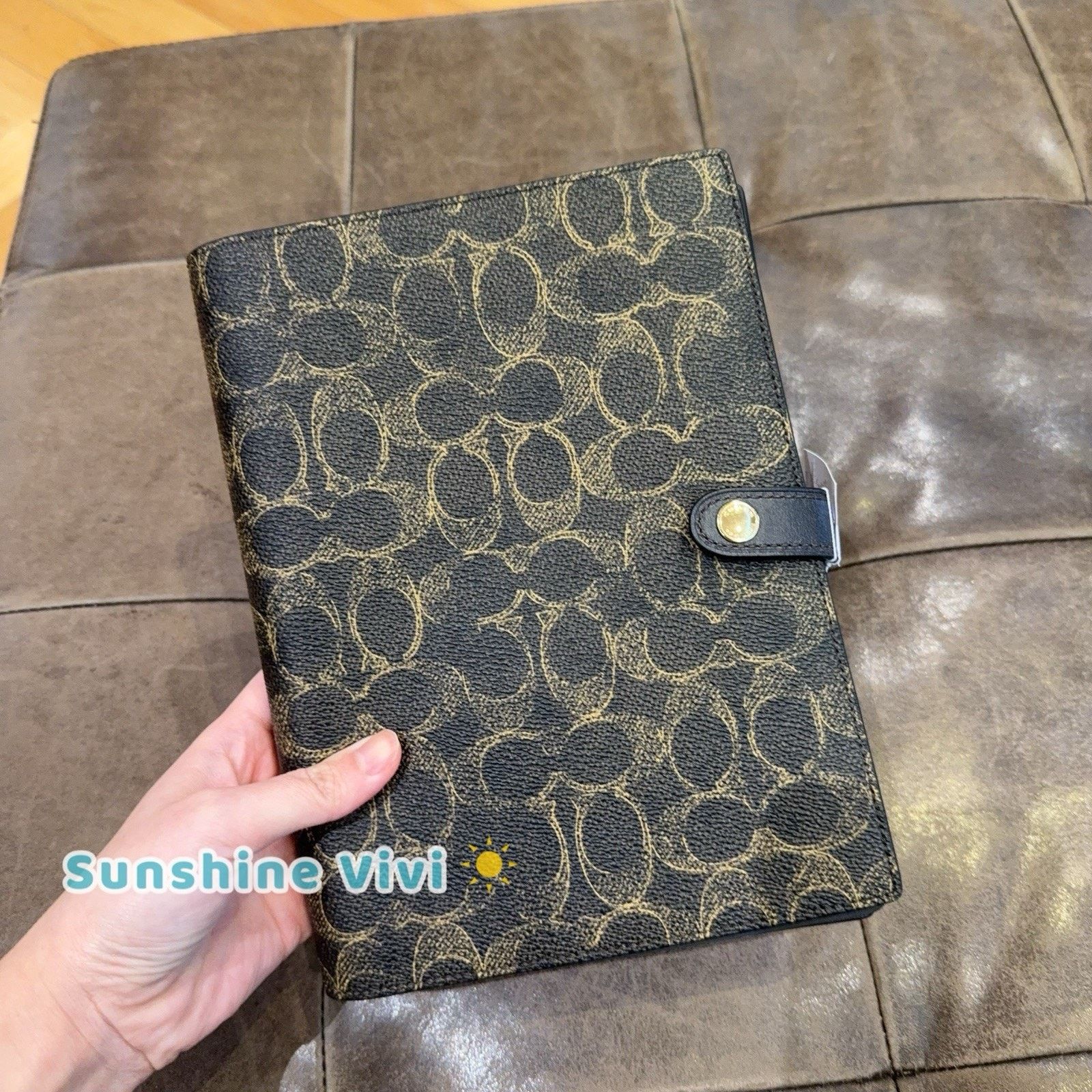 Coach NWT Coach Notebook Loved Signature Canvas Gold/Brown CDX99 Size ONE SIZE - 1 Thumbnail