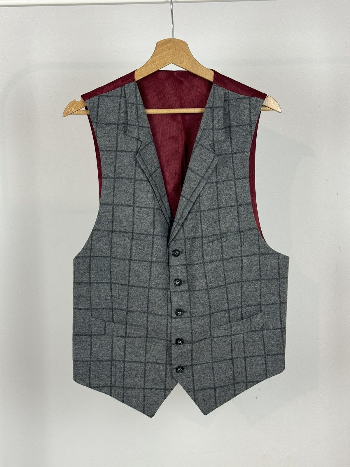 Hardy Amies Elegant Waistcoat - Savile Row London 30% wool 30% rayon Size 42R - 2 Thumbnail