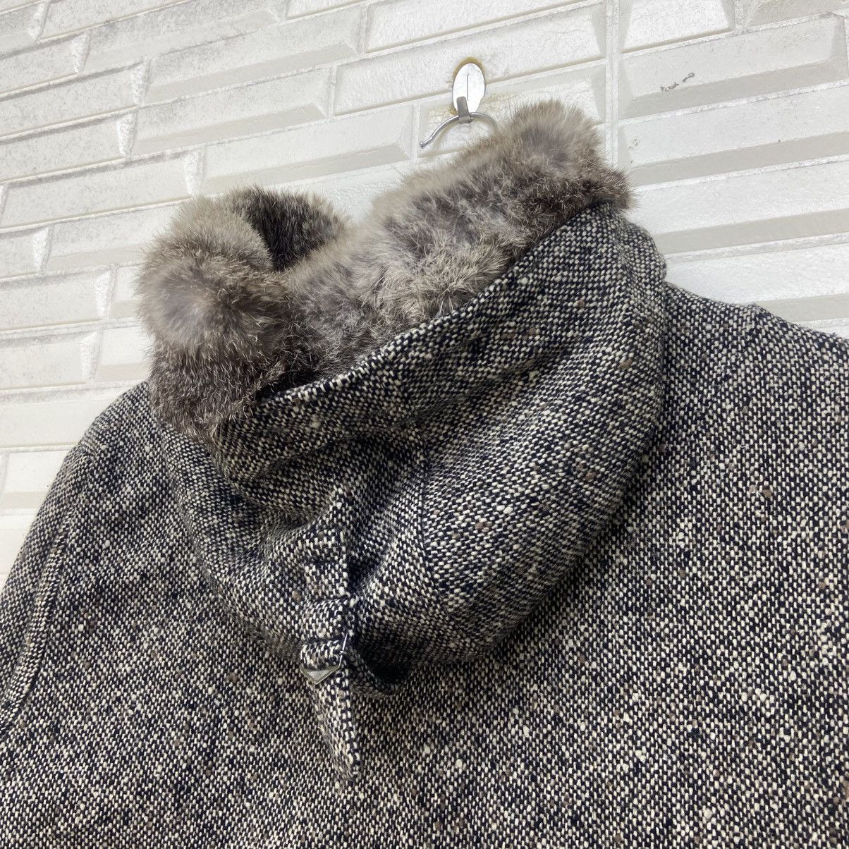 Japanese Brand Working@Manys Rabbit Fur Herringbone Wool Heavy Coat Size US S / EU 44-46 / 1 - 11 Thumbnail