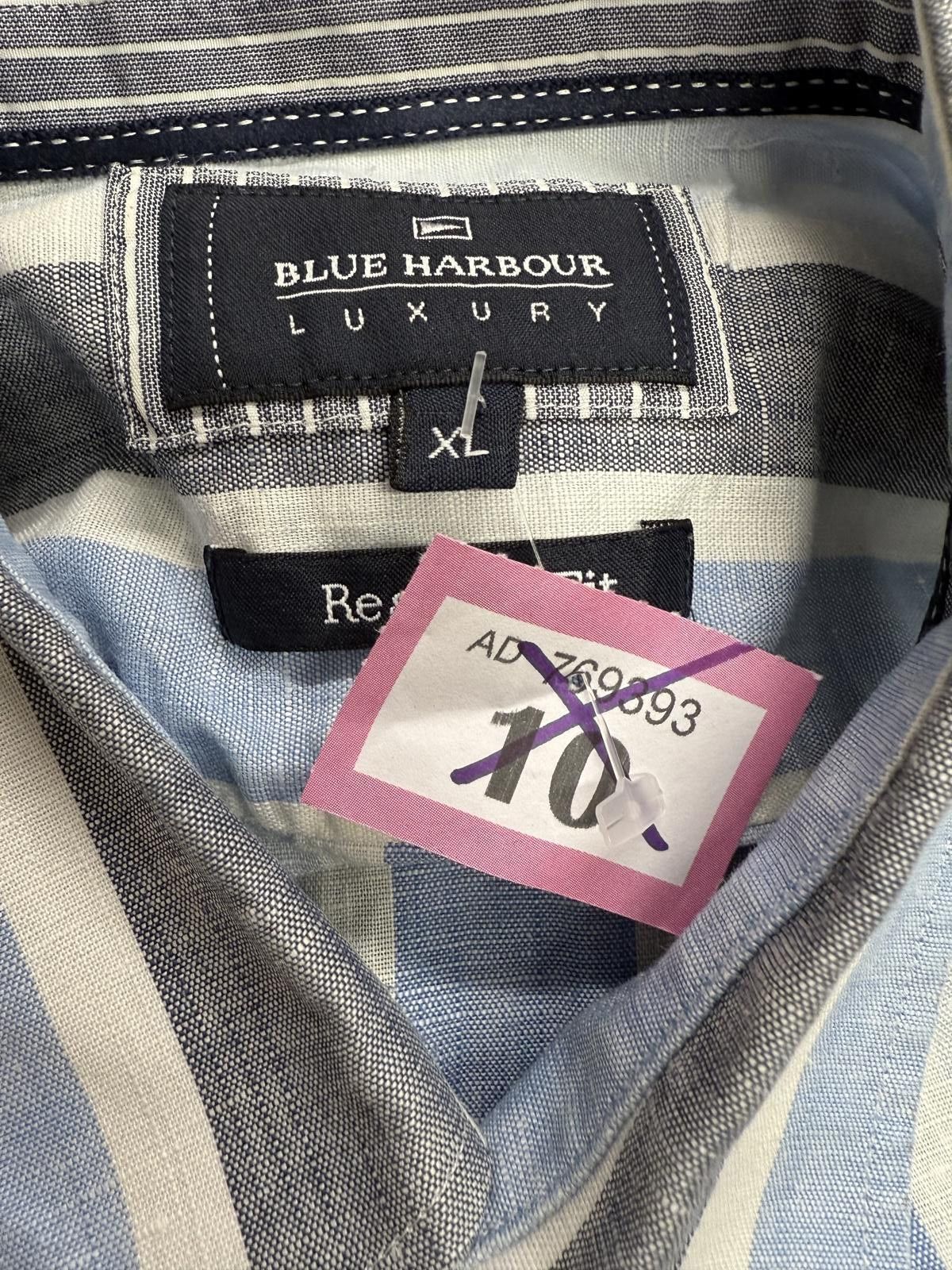 Other Blue Harbour Luxury Men's Striped Short Sleeve Shirt XL Size US XL / EU 56 / 4 - 2 Thumbnail
