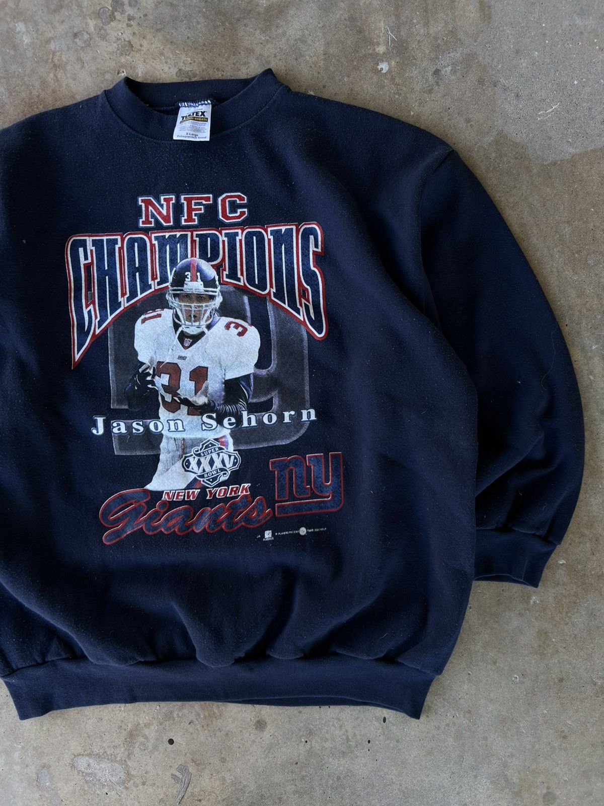 Starter Vintage 90’s NFL New York Giants Seahorn Sweatshirt Crewneck Size US XL / EU 56 / 4 - 1 Thumbnail