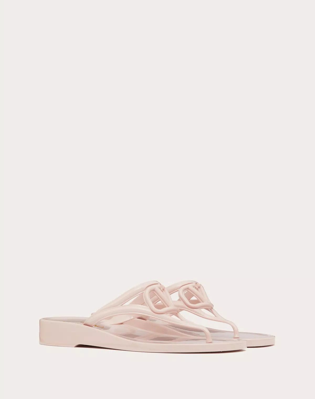 Valentino o1s1wg110625 Vlogo Signature Rubber Thong Sandal in Pink Size US 11 / IT 41 - 2 Thumbnail