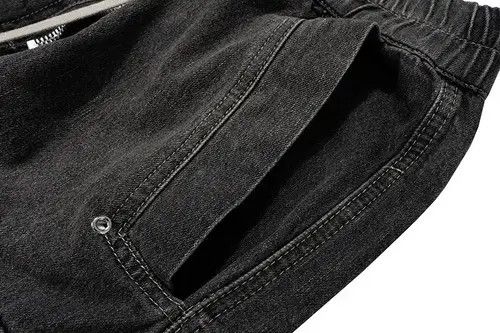 VIBE Hombre Drawstring Elastic Baggy Cargo Jeans Size US 34 / EU 50 - 8 Thumbnail