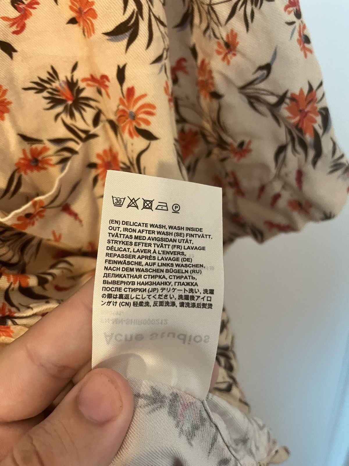 Acne Studios Acne Studios Button up Shirt Size XL A/W14 Flower-Print Size US XL / EU 56 / 4 - 5 Thumbnail
