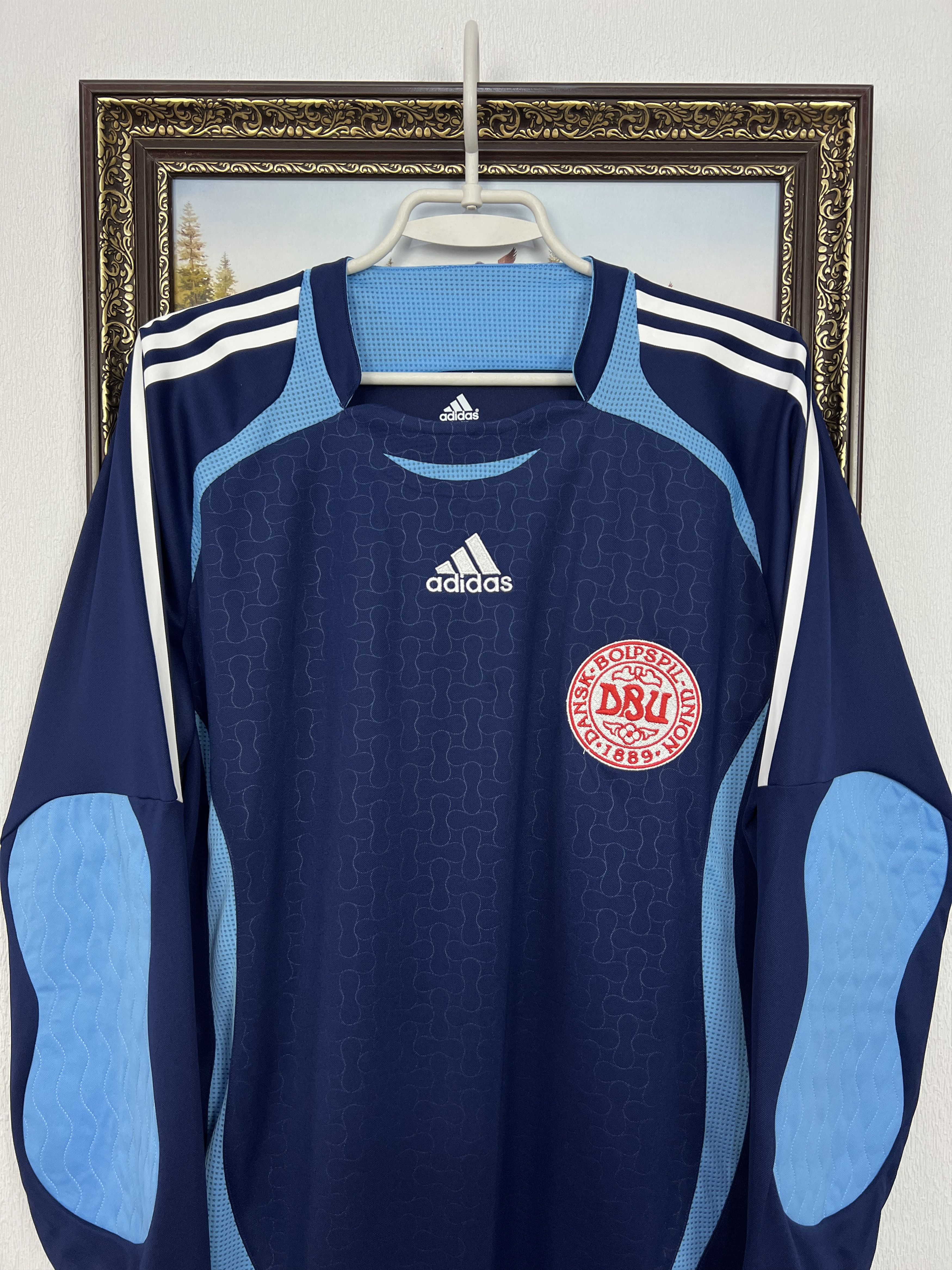 Adidas Denmark Goalkeeper football shirt 2006 Jersey Player Issue Size US M / EU 48-50 / 2 - 2 Thumbnail