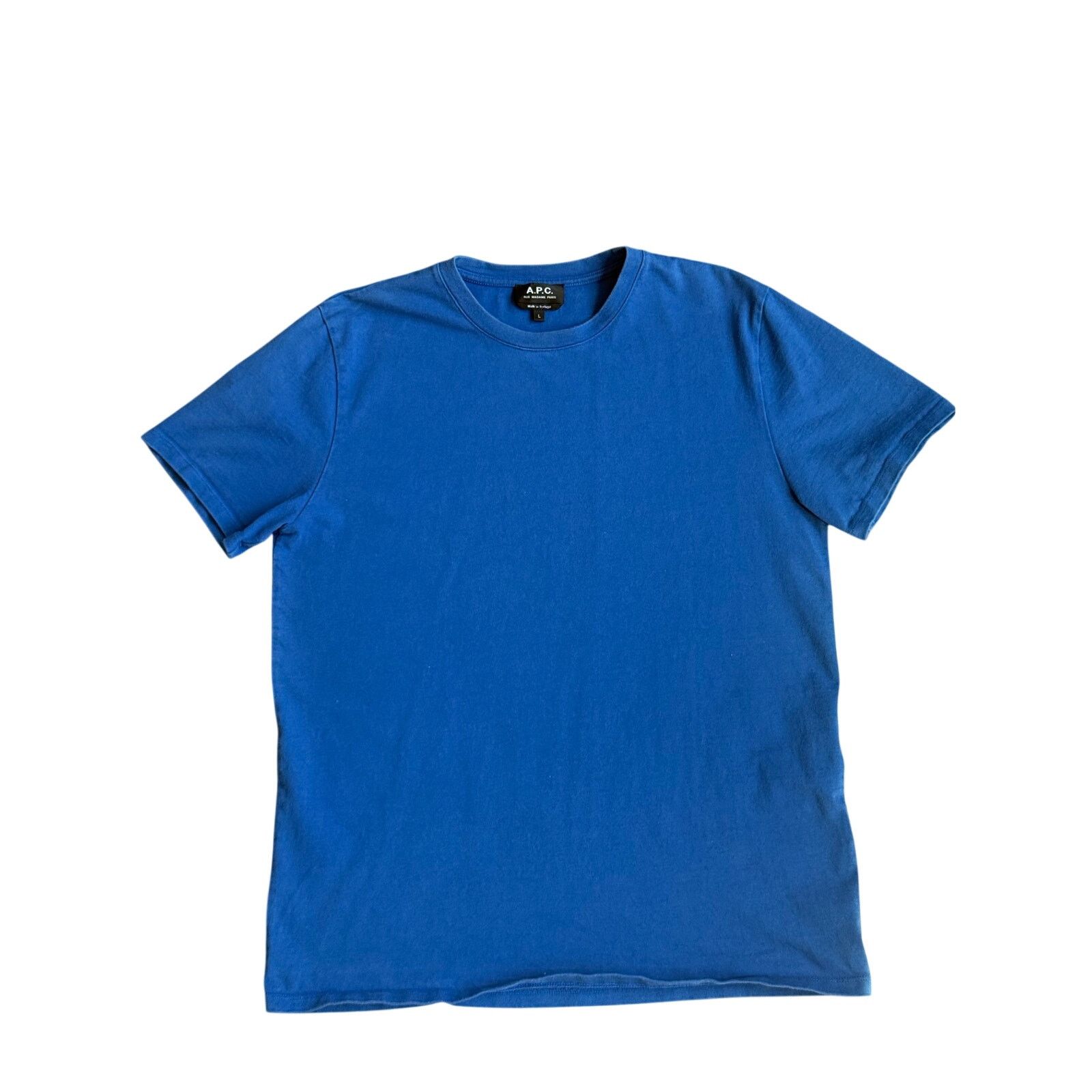 A.P.C. A.P.C. Blue Cotton T-Shirt Classic Parisian Tee L Size US L / EU 52-54 / 3 - 1 Thumbnail