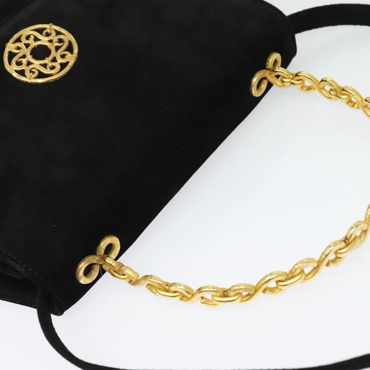 Celine CELINE Hand Bag Suede Black Gold Size ONE SIZE - 6 Thumbnail