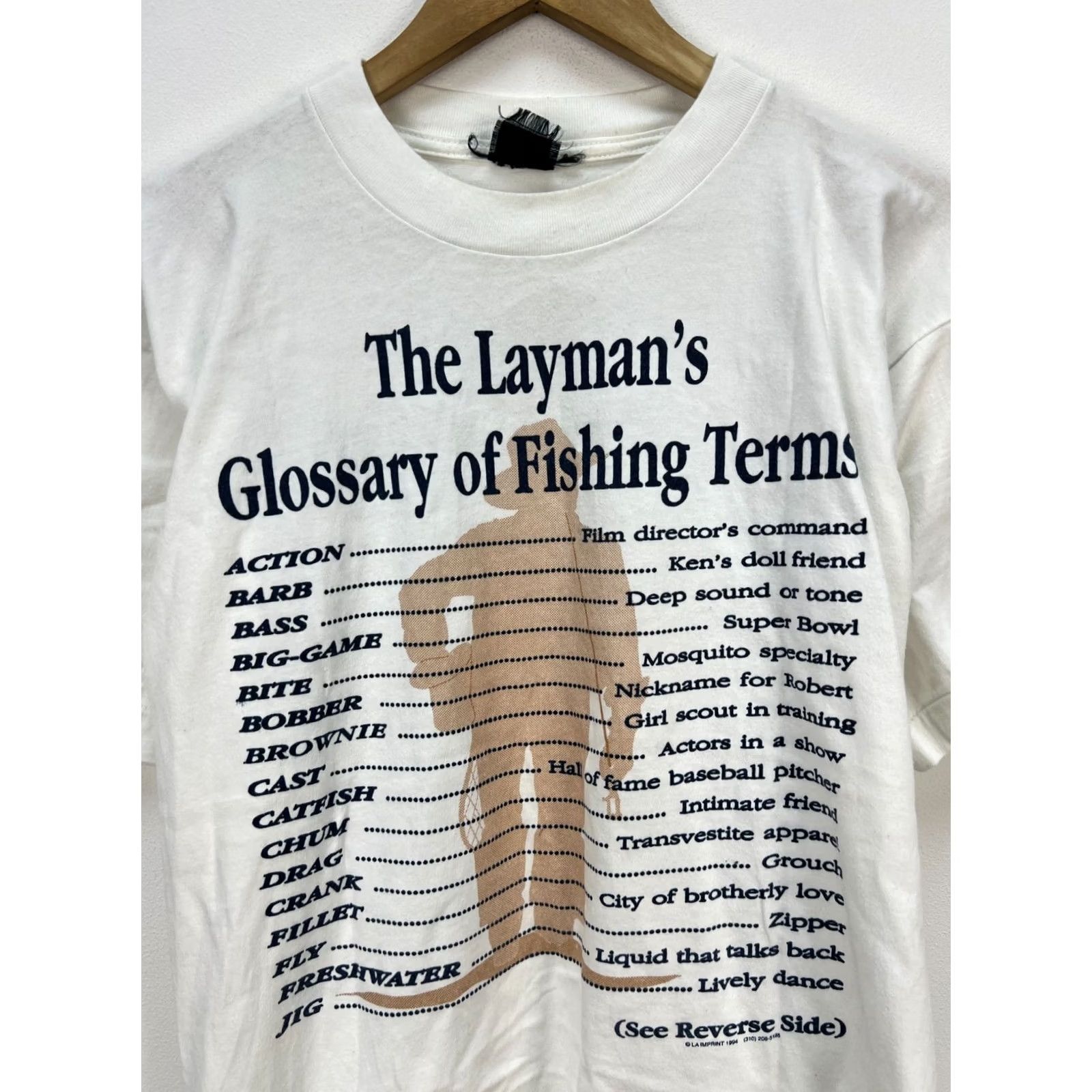 Vintage Vintage 1994 The Layman's Glossary of Fishing Terms Funny Shirt M Men T-Shirt White XS? No, M, adjust. Size US M / EU 48-50 / 2 - 3 Thumbnail