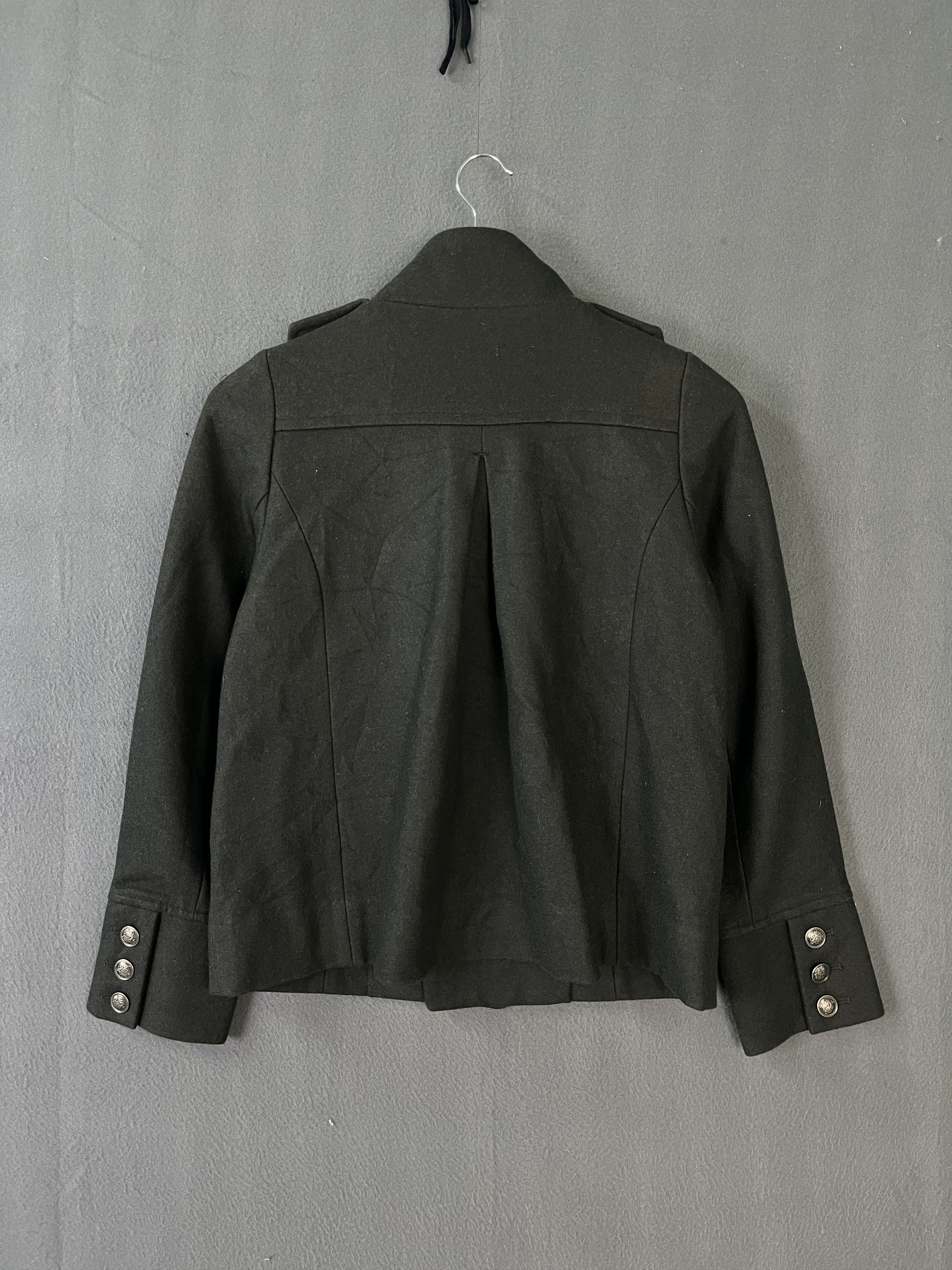 Japanese Brand Jeanasis Napoleon Style Wool Blend Double Breasted Jacket Size S / US 4 / IT 40 - 2 Thumbnail