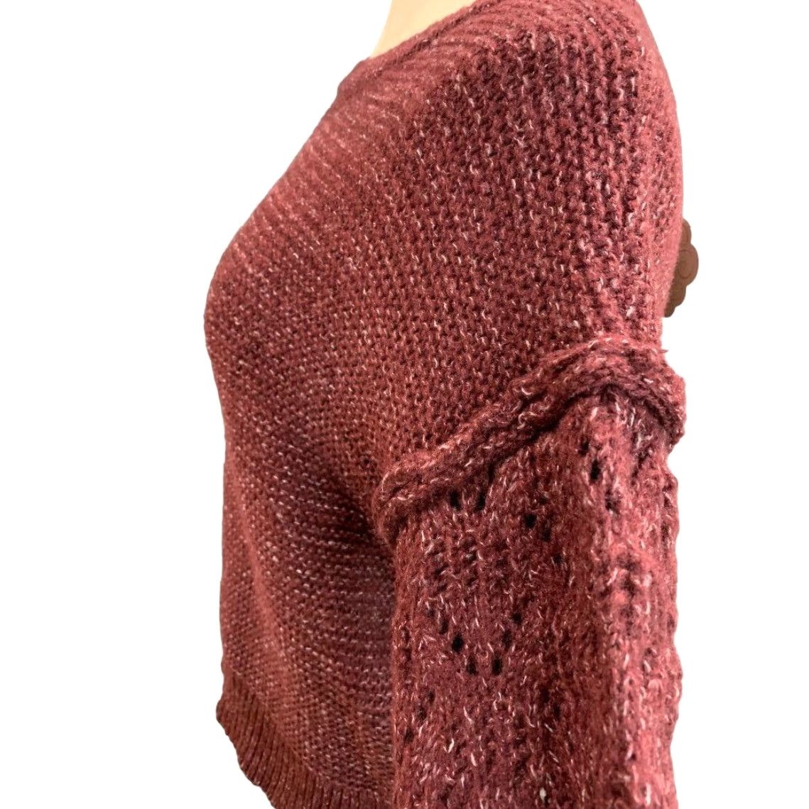 Vintage Knox Rose Sweater Women M Merlot Pink Waist Length Soft Pullover 84% Acrylic 16% Polyester 23" Chest 22" Length 20" Sleeve Size M / US 6-8 / IT 42-44 - 5 Thumbnail