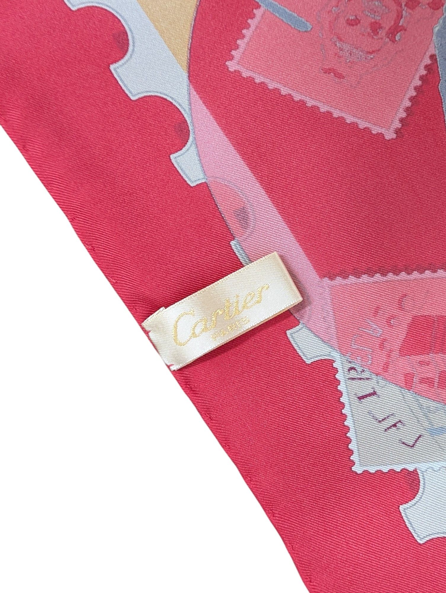 Cartier Stamps And Postal Chops Silk Square Scarf Size ONE SIZE - 6 Thumbnail