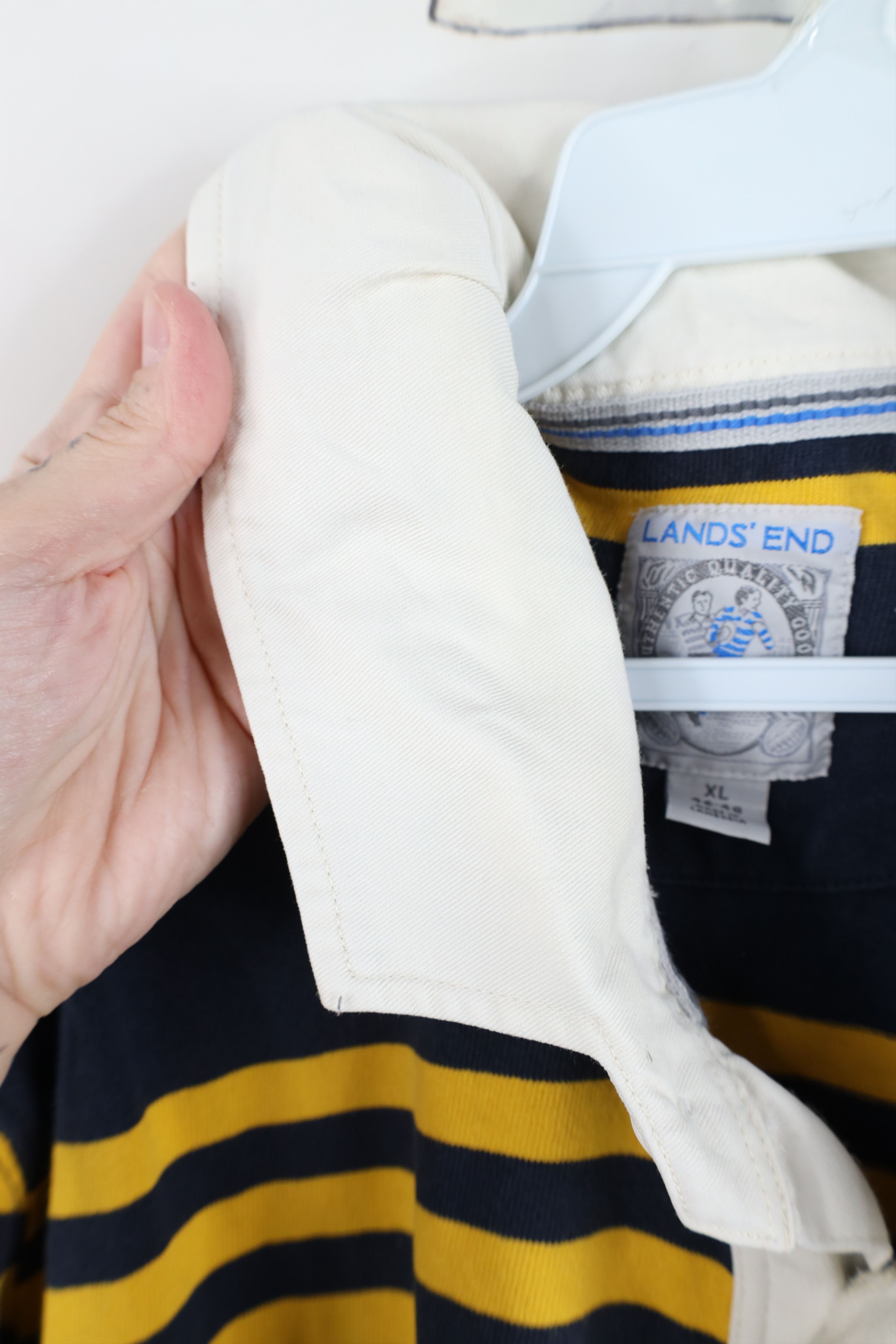 Lands' End Vintage 90s Lands End Heavyweight Long Sleeve Polo Shirt Size US XL / EU 56 / 4 - 6 Thumbnail