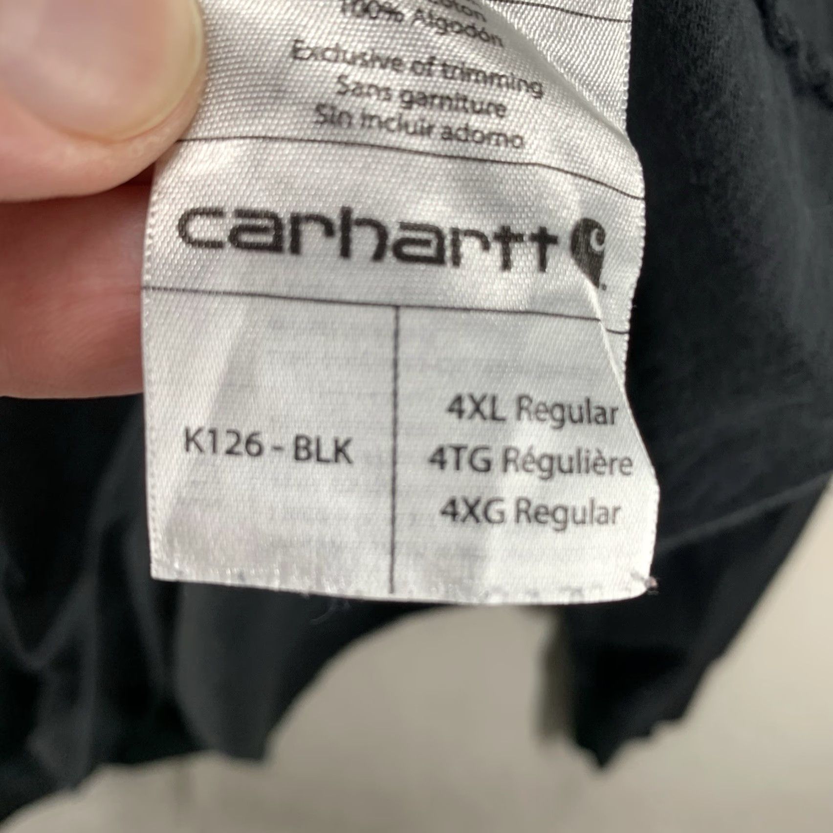 Carhartt Carhartt Mens Black 4XL Long Sleeve T-Shirt All Cotton Crew Neck Pockets Logo Heavyweight Regular Fit 4XL Mens Shirt Carhartt Men'S K87 Size US XXL / EU 58 / 5 - 7 Thumbnail