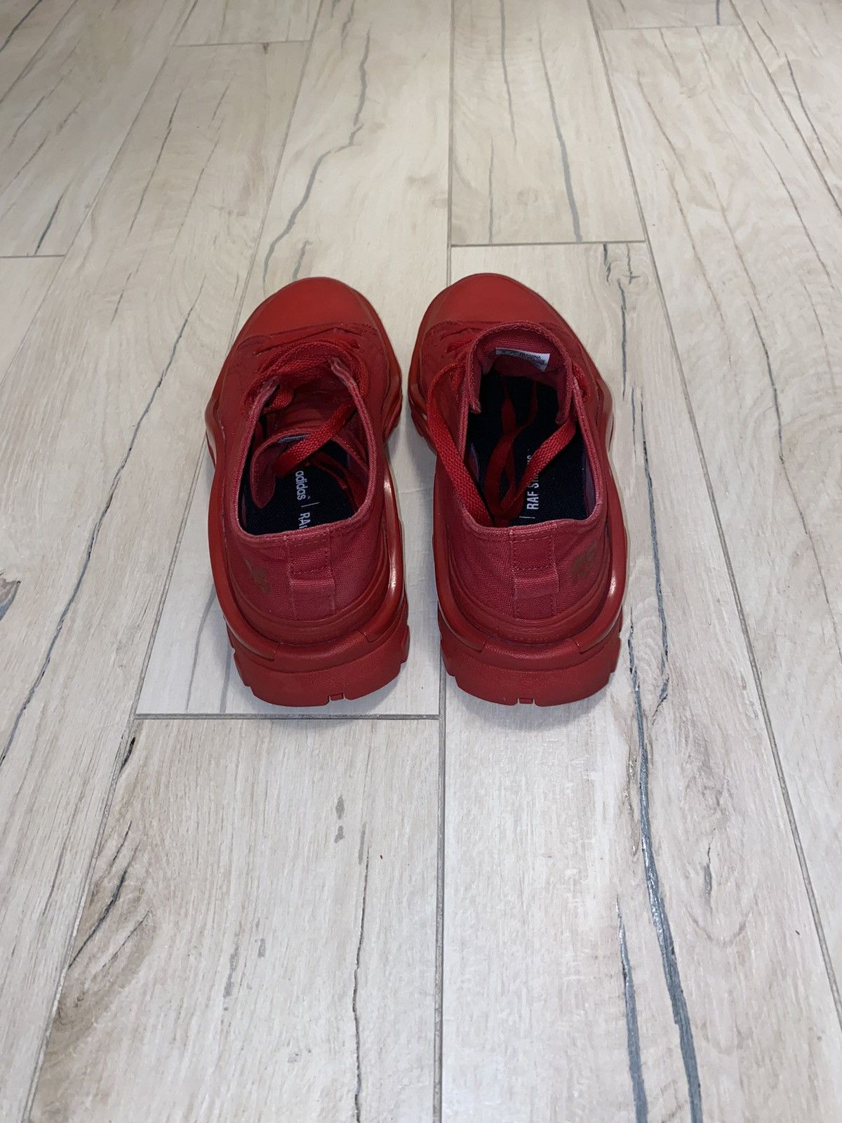 Raf Simons Raf Simons Red Detroit Runner Low-Top Sneakers Size US 8 / EU 41 - 4 Thumbnail