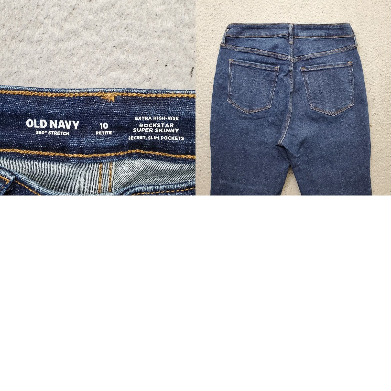 Old Navy Old Navy Jeans Womens 10P Blue Denim Extra High-Rise Rockstar Super-Skinny Leg Jeans Size 32" / US 10 / IT 46 - 8 Thumbnail