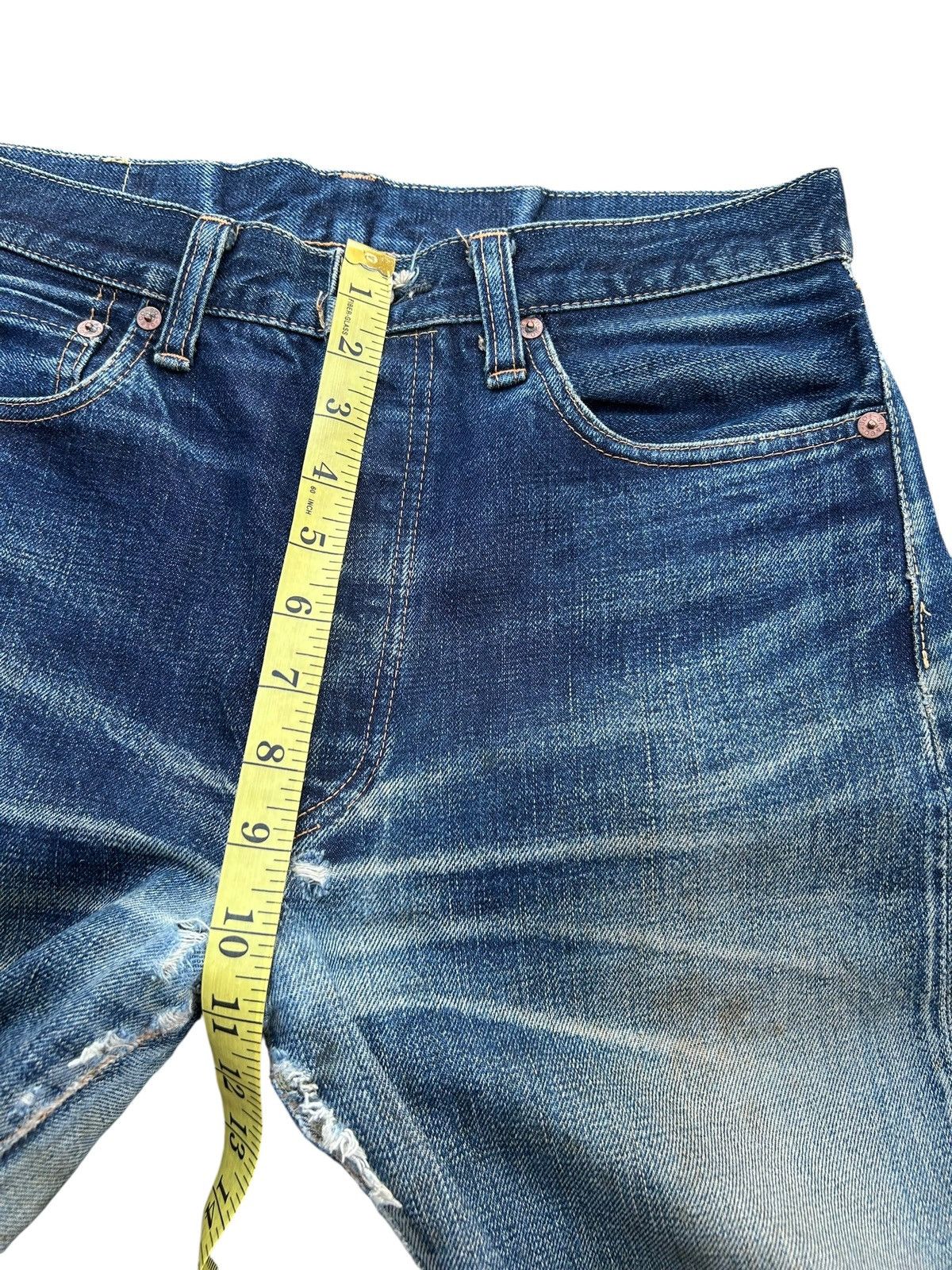 FOB Factory × Japanese Brand × Kapital Vintage Fob Factory Selvedge Distressed Japanese Denim Jeans Size US 30 / EU 46 - 19 Thumbnail