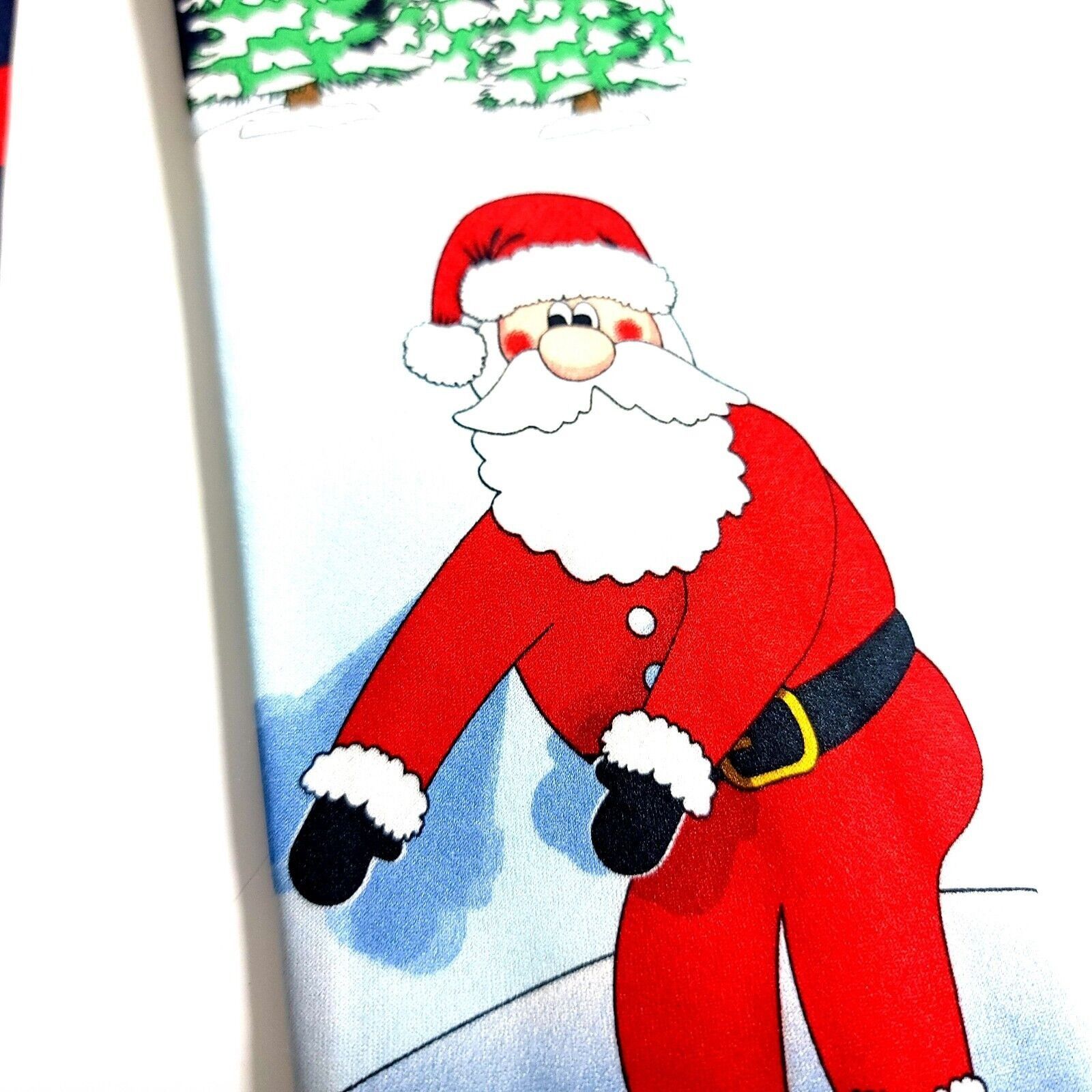 Vintage Hallmark Holliday Traditions Blue Print "Flossin Through The Size ONE SIZE - 4 Thumbnail