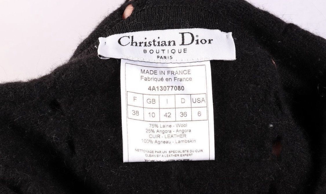 Dior Christian Dior Galliano 2004 Wool Leather Hood Cardigan Size S / US 4 / IT 40 - 6 Thumbnail