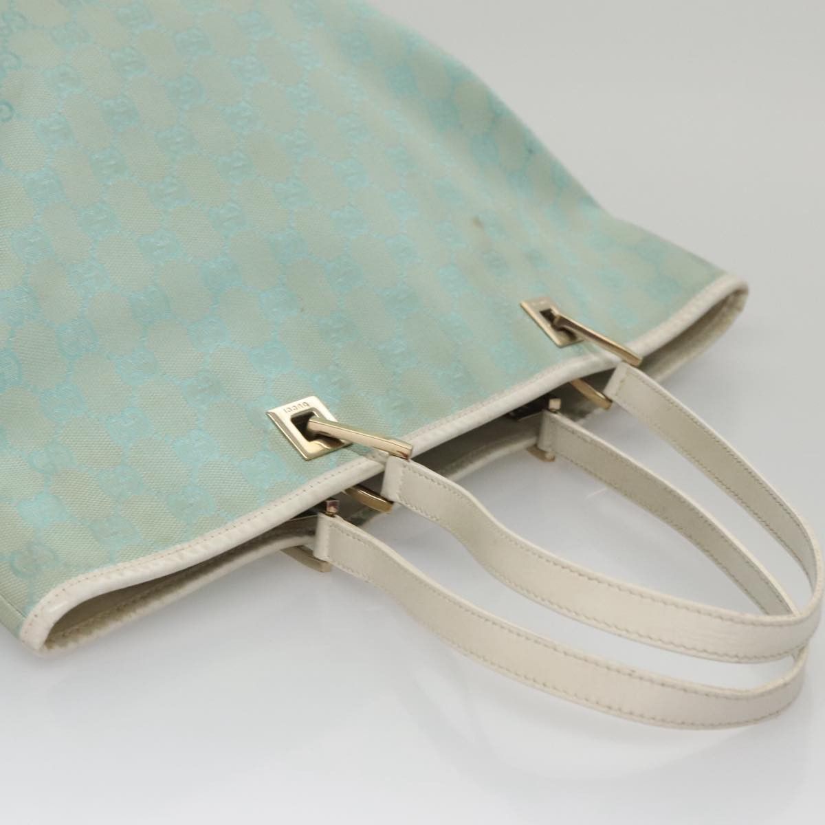Gucci GUCCI GG Canvas Tote Bag Peppermint White Size ONE SIZE - 6 Thumbnail