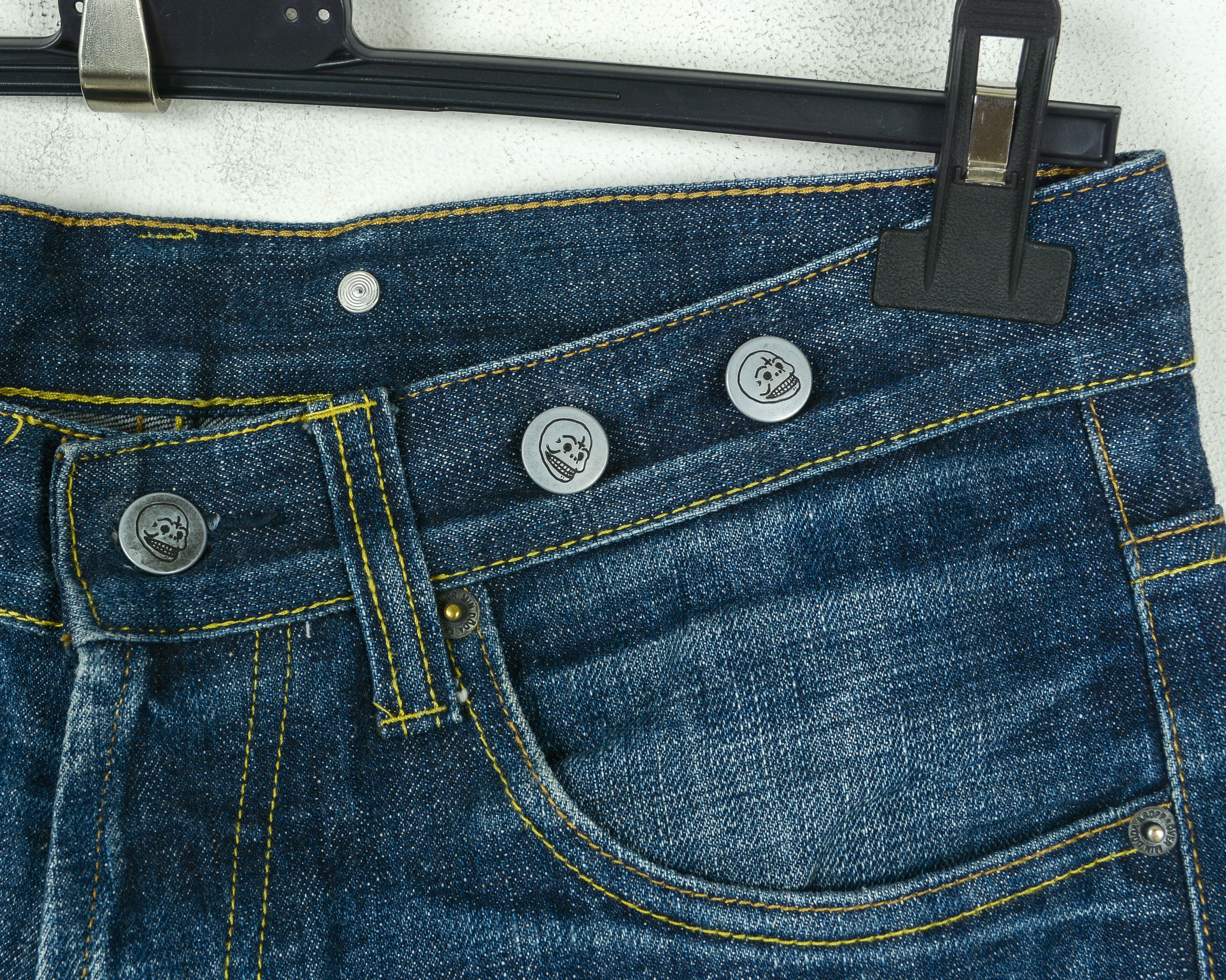 Cheap Monday 666 Japanese Blue Dry W31 L34 Reg Taper Selvedge Jeans Denim Size US 31 - 3 Thumbnail