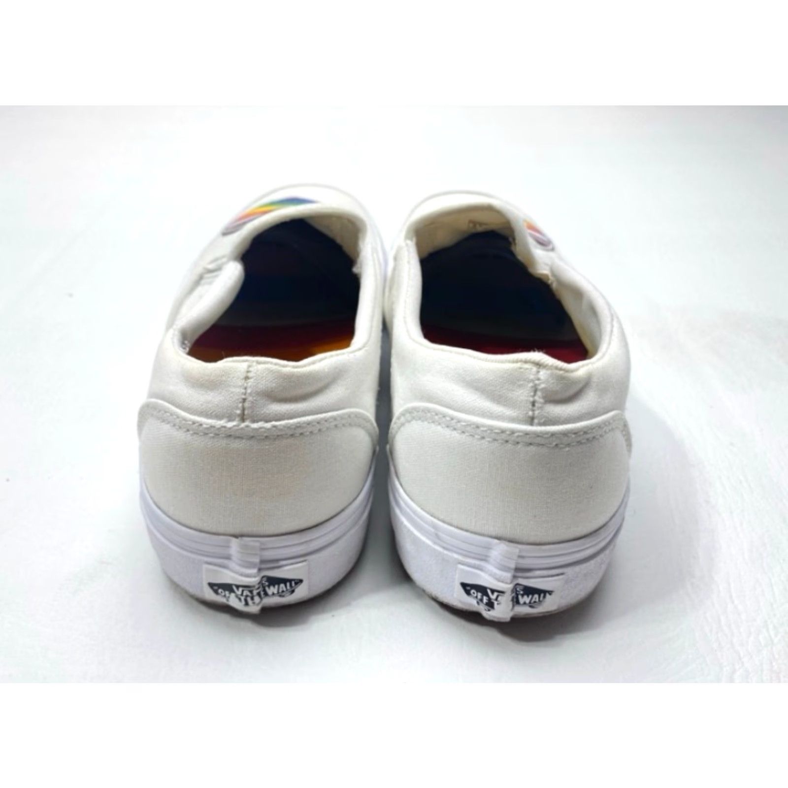 Vans Vans Asher Pride Womens Size 9.5 Rainbow Glitter Heart Slip On Low Top Sneakers Size M / US 6-8 / IT 42-44 - 4 Thumbnail