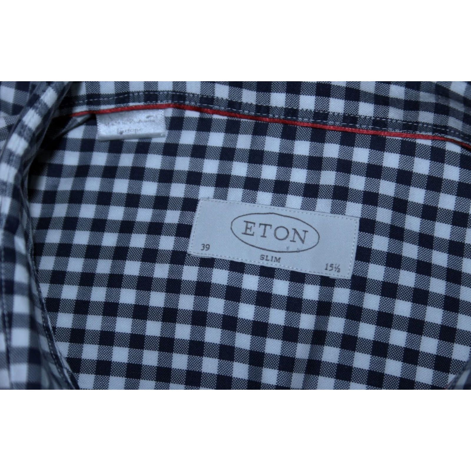 Eton Eton Slim Shirt Mens Blue 39 / 15 1/2 Shirt Slim Blue Eton Mens Shirt 39 Size 15 1/2 Vintage? Size 40R - 5 Thumbnail
