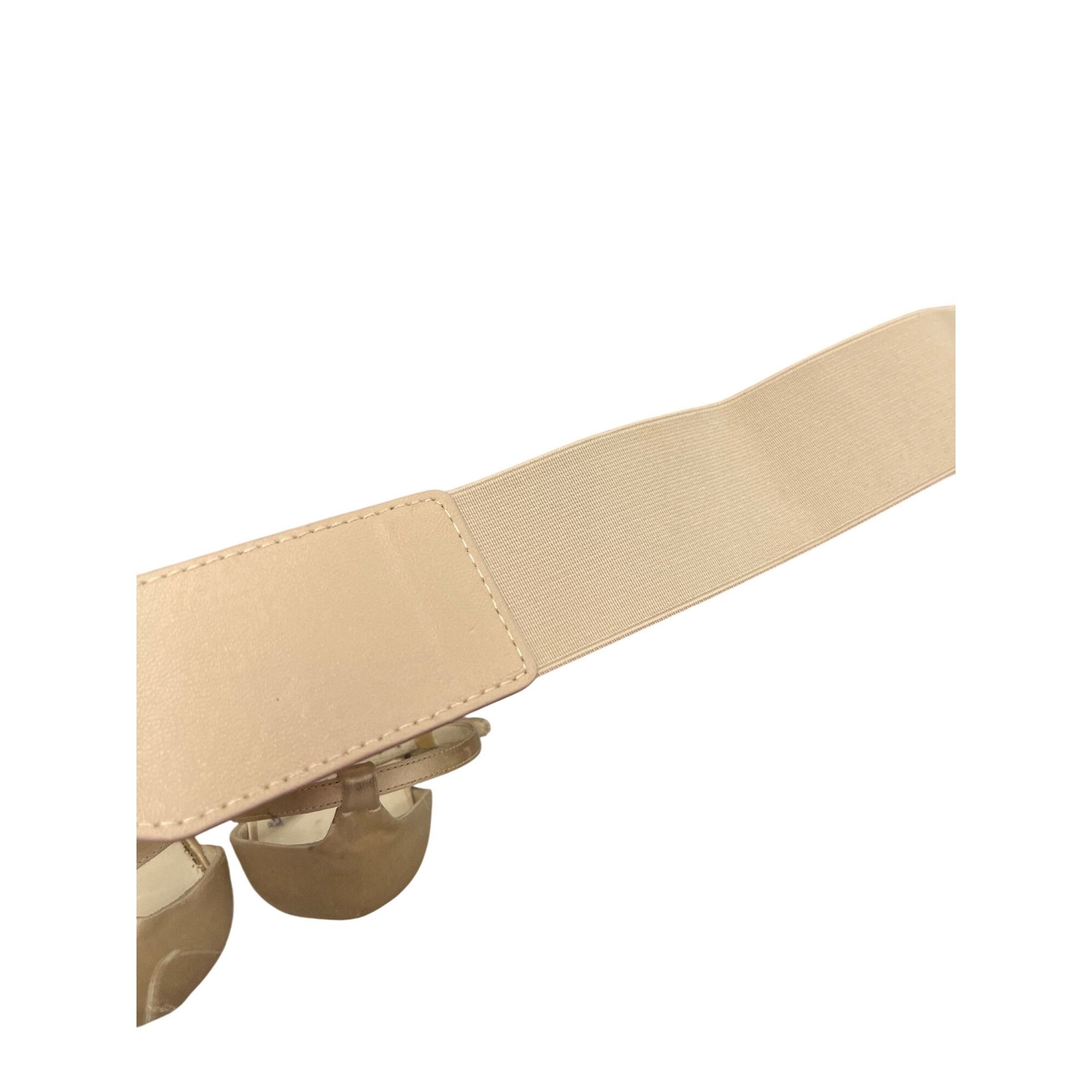 Other VTG Beige floral double buckle silver plated stretch wms bel Size ONE SIZE - 7 Thumbnail