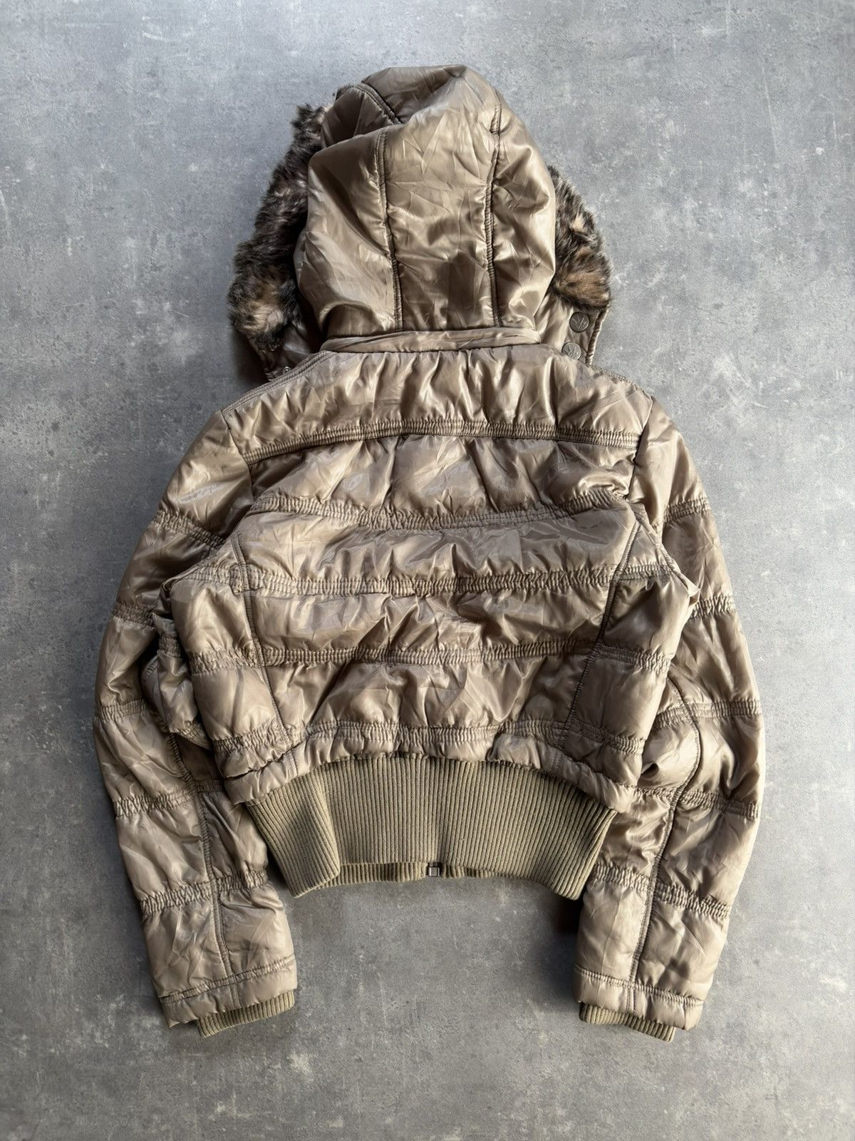 Japanese Brand 00s Fashion Addict N2B Style Faux Fur Hooded Bomber Jacket L Size M / US 6-8 / IT 42-44 - 2 Thumbnail