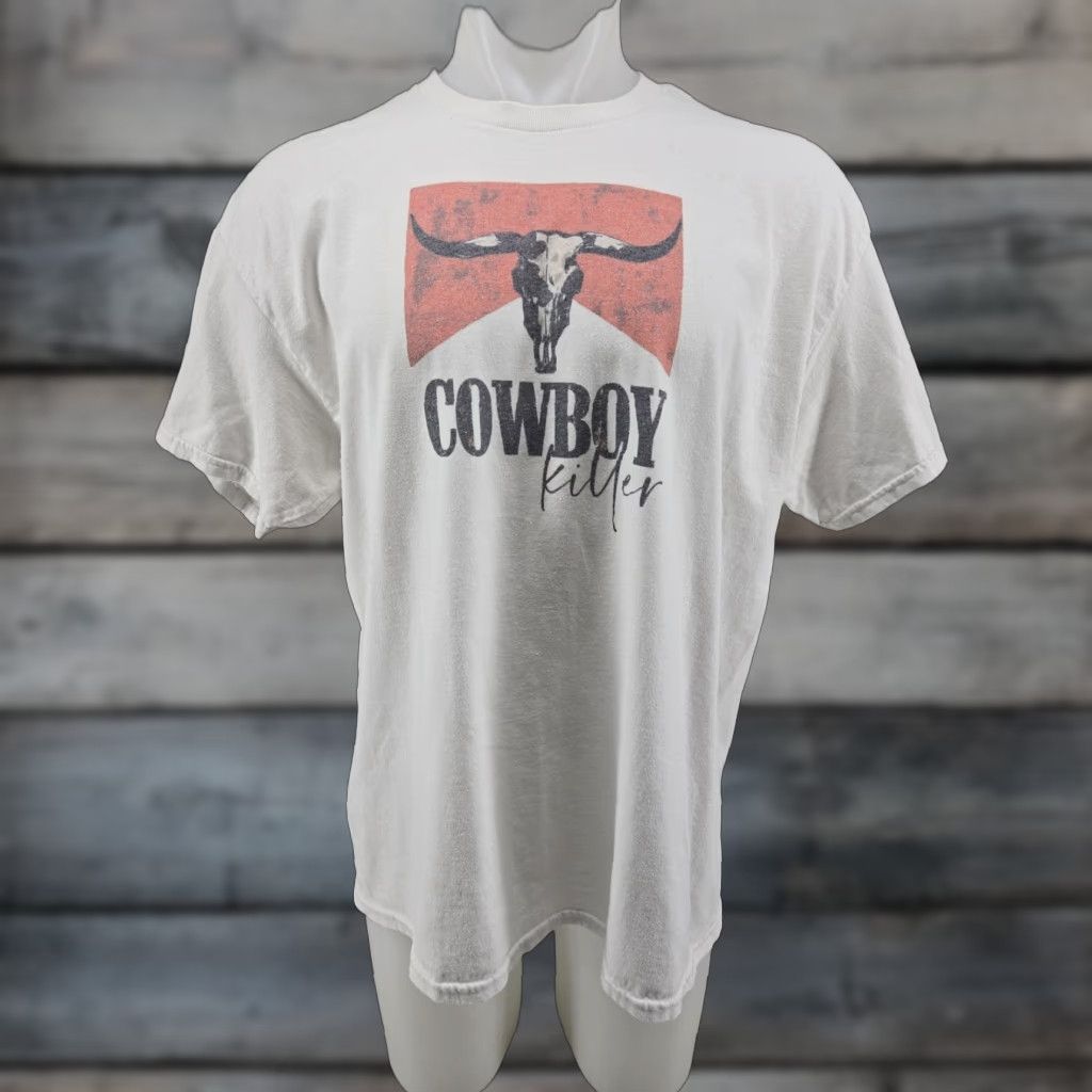 Gildan Gildan SoftStyle T-shirt Mens XL Graphic Print Short Sleeve Cowboy Killer Vintage No Size US XL / EU 56 / 4 - 1 Thumbnail