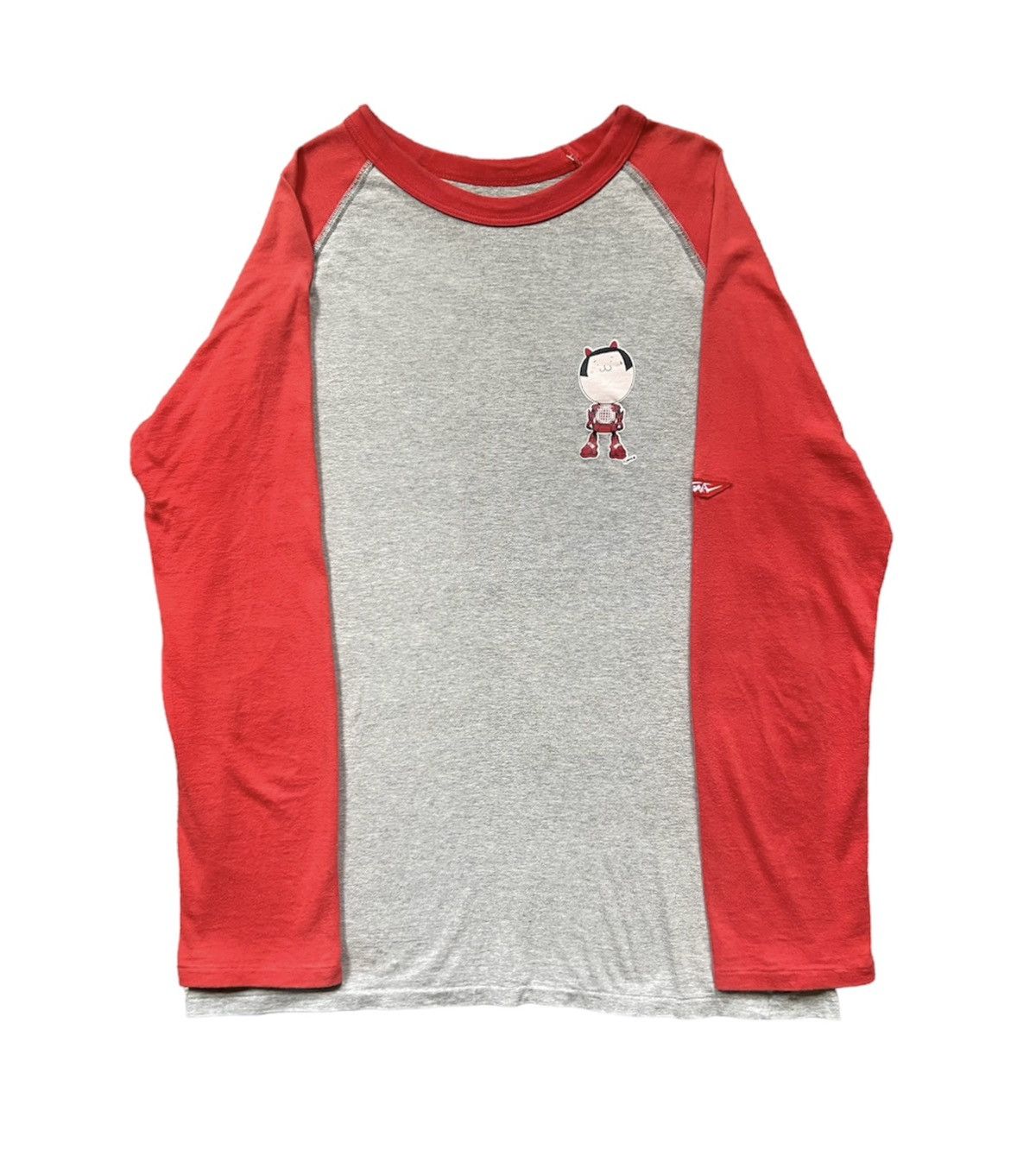 image of 20471120 x Beauty Beast Hyoma Raglan Longsleeve in Red Grey, Men's (Size Medium)