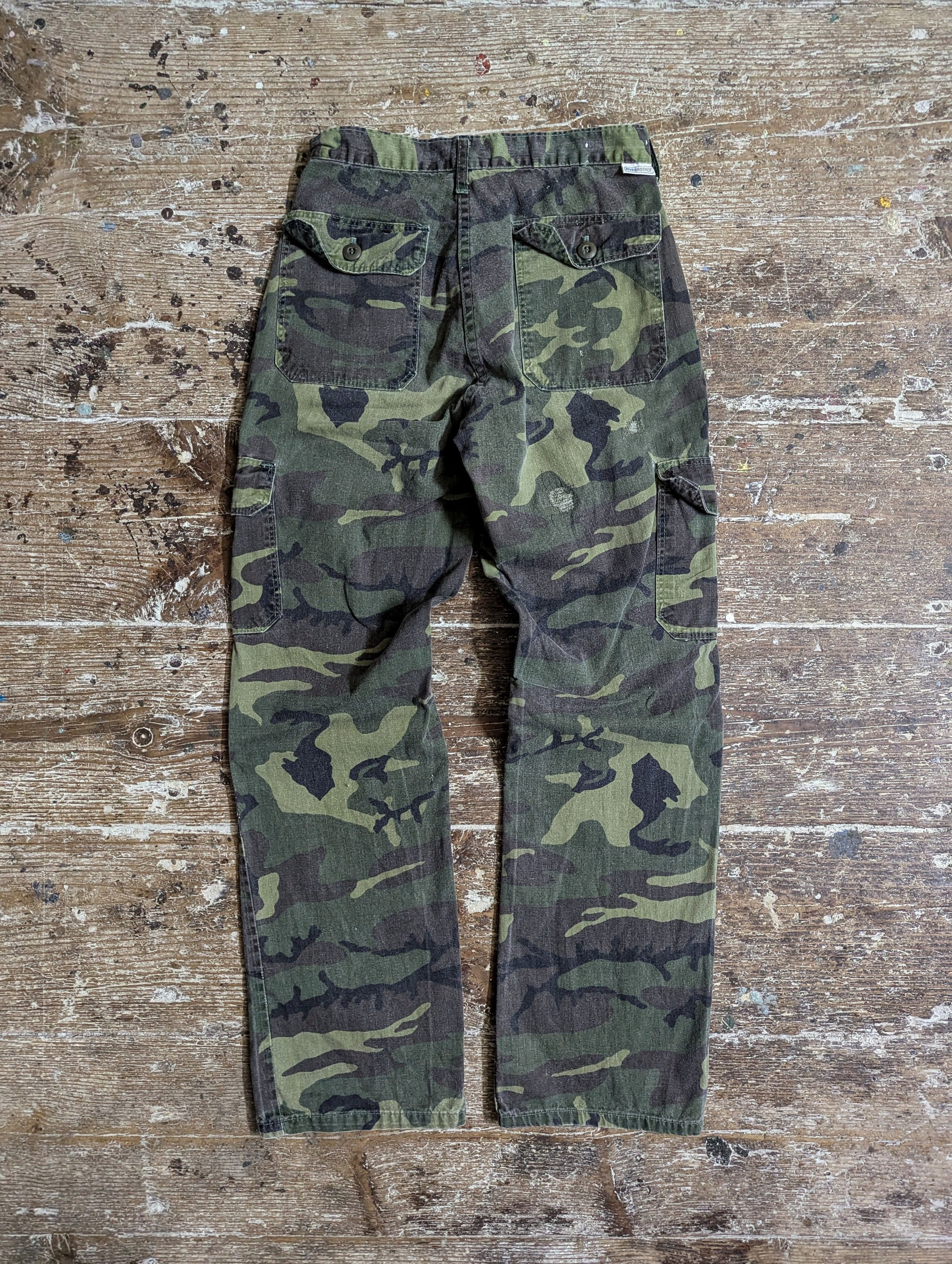 Vintage 90s Fivebrother Camo Army Cargo Pants Size US 28 / EU 44 - 1 Thumbnail