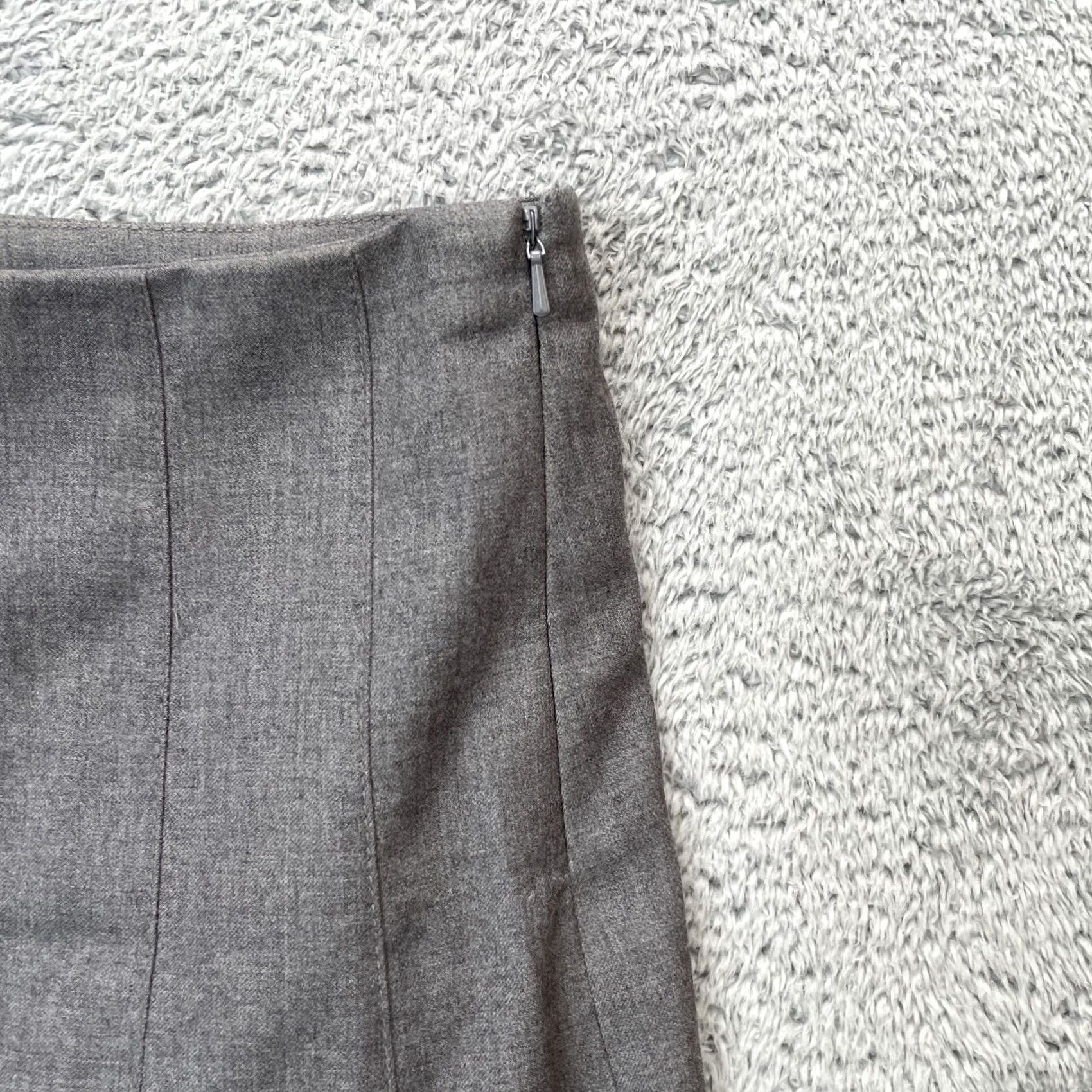 Banana Republic Banana Republic Womens 0 Gray A Line Stretch Wool Blend Pleated Side Zip Size 25" / US 0 / IT 36 - 5 Thumbnail