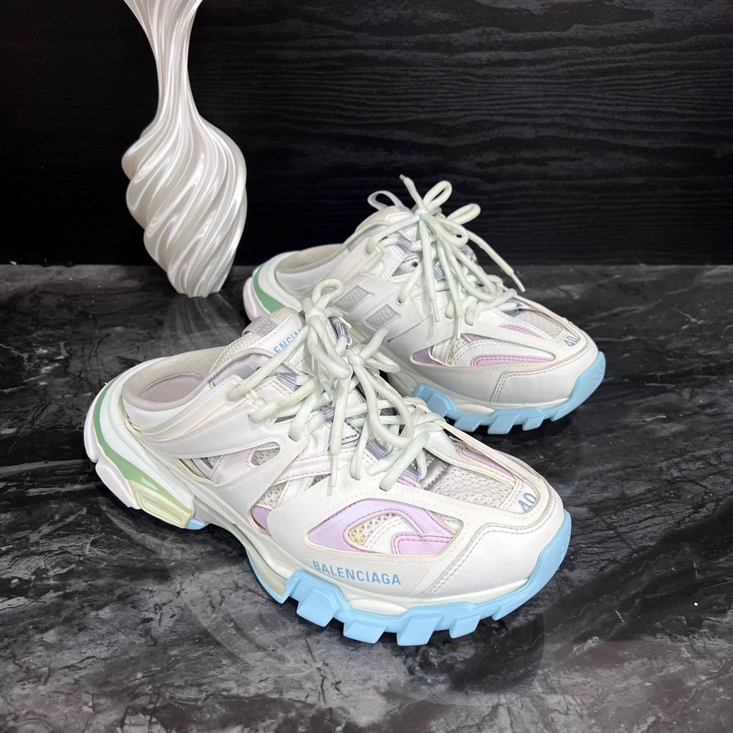 Balenciaga Balenciaga Track Macaron Slides 40 95 new Size US 10 / IT 40 - 3 Thumbnail
